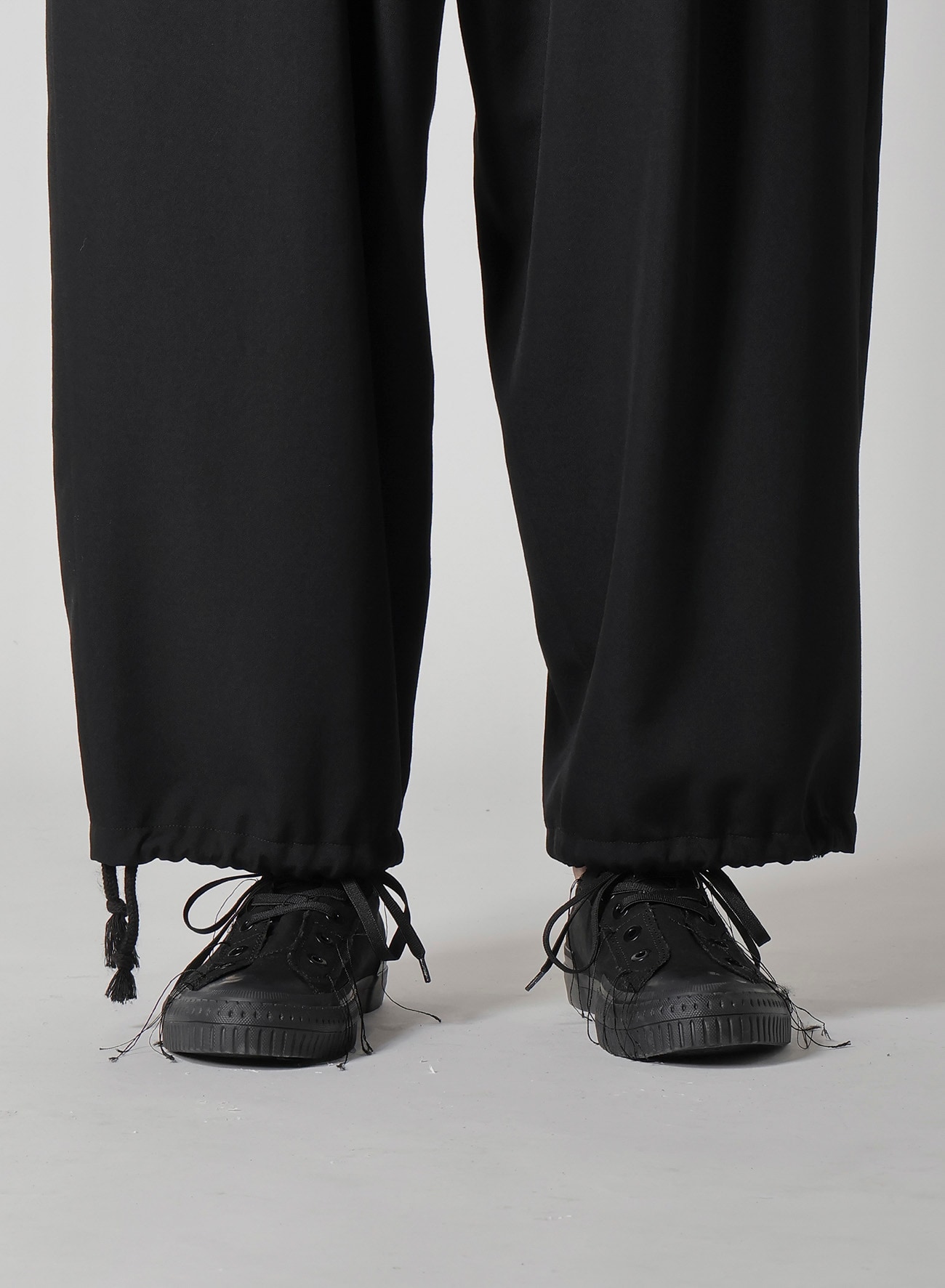 WOOL GABARDINE NEW STANDARD 2TUCKS STRING PANTS