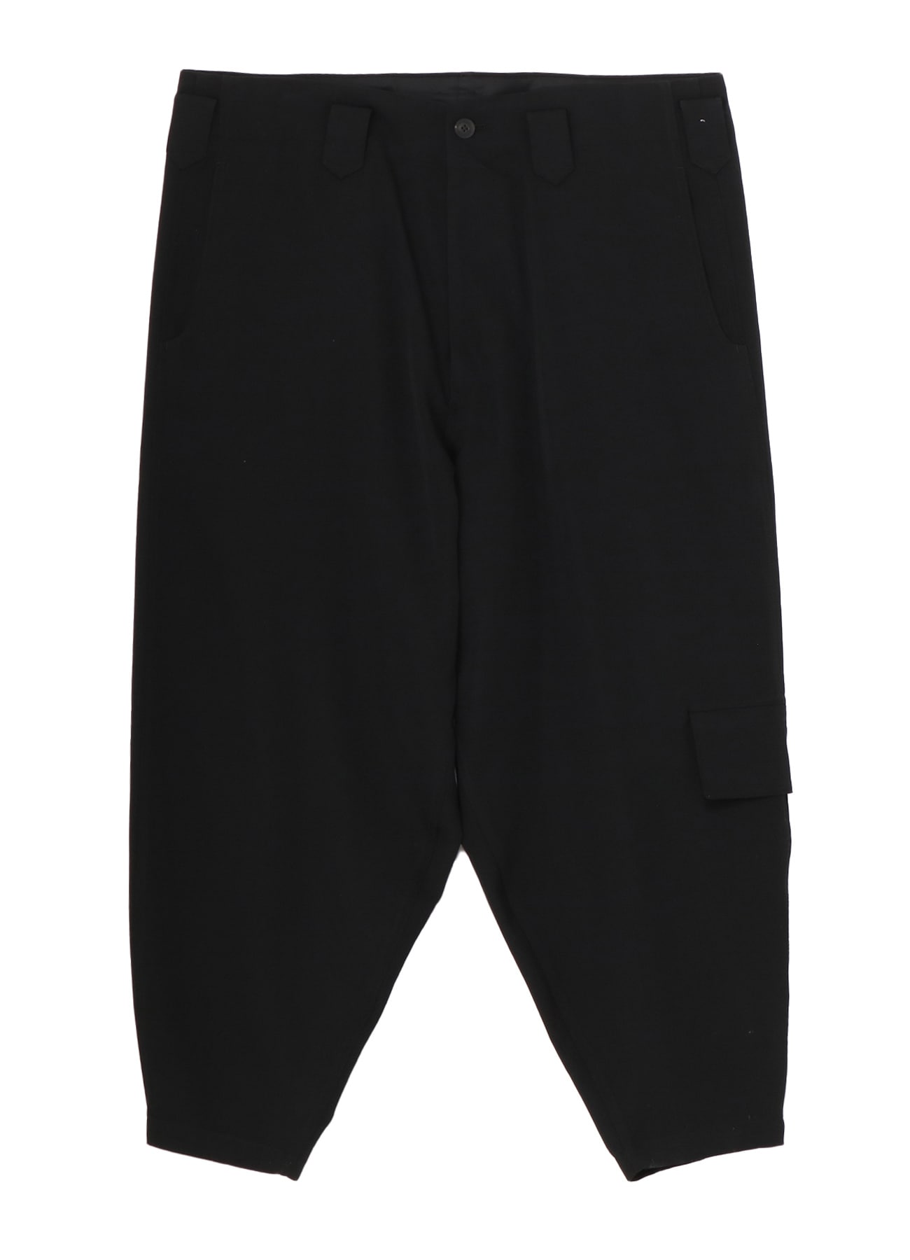 WOOL GABARDINE LEFT SIDE POCKET PANTS