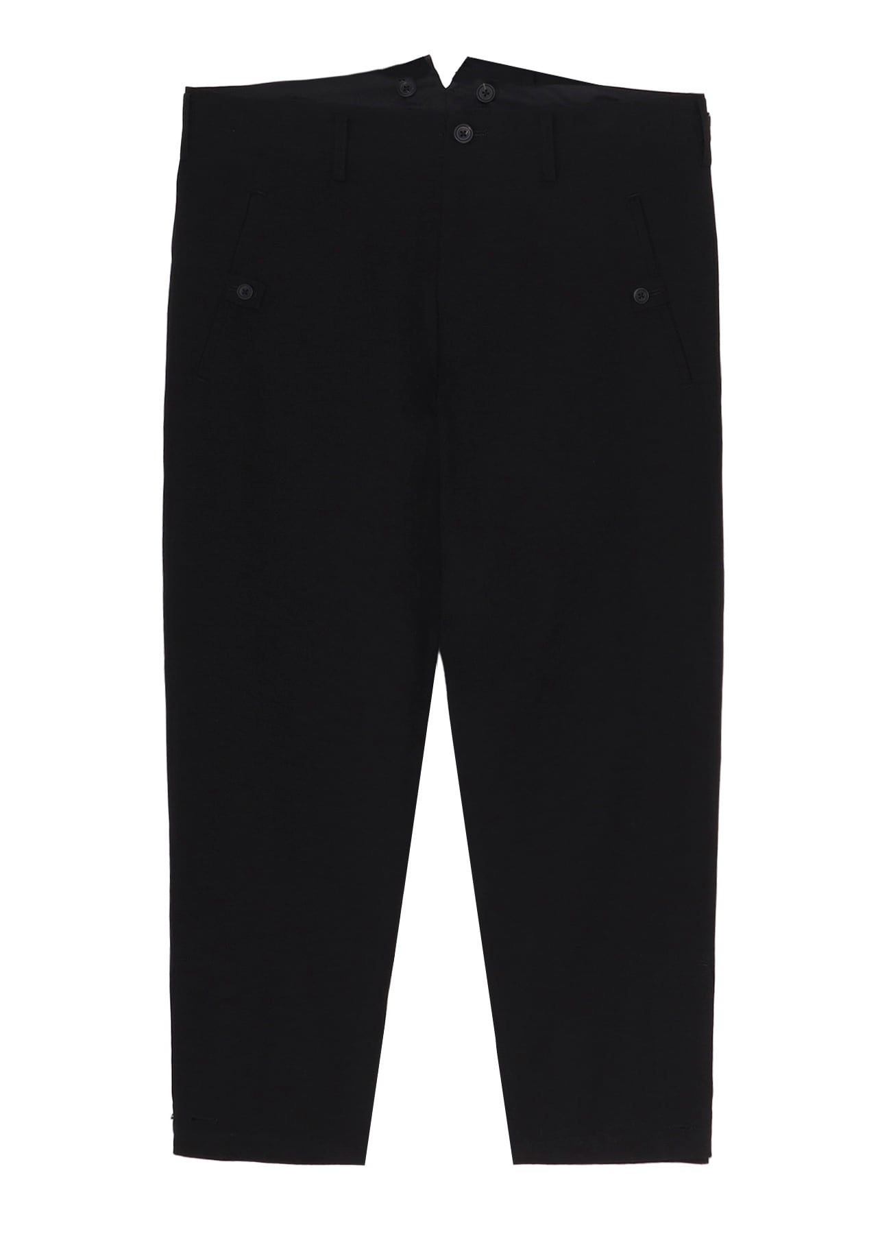 C/L UNEVEN  THREAD CANVAS  TAB DETAIL SLIM PANTS