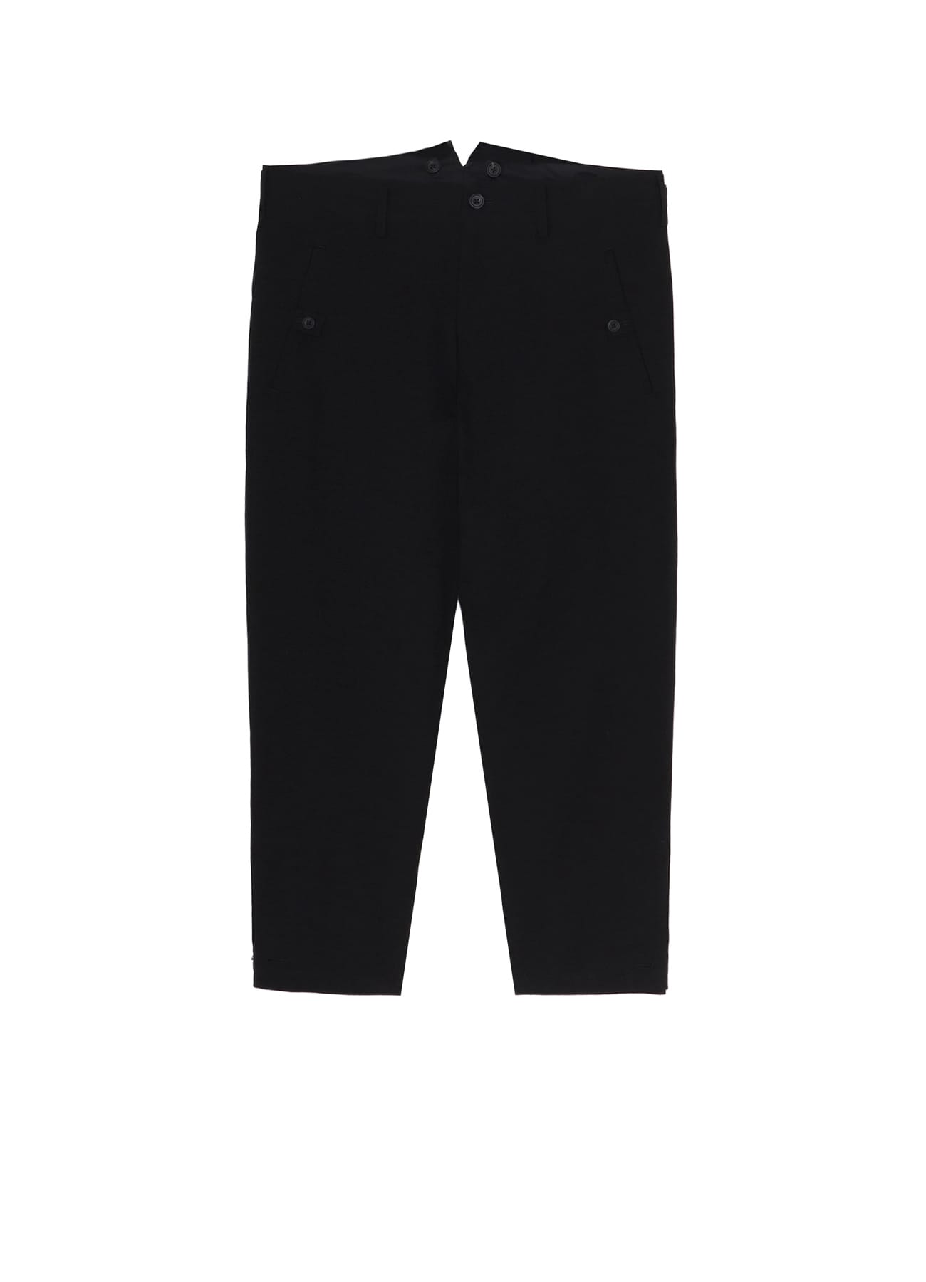 C/L UNEVEN  THREAD CANVAS  TAB DETAIL SLIM PANTS