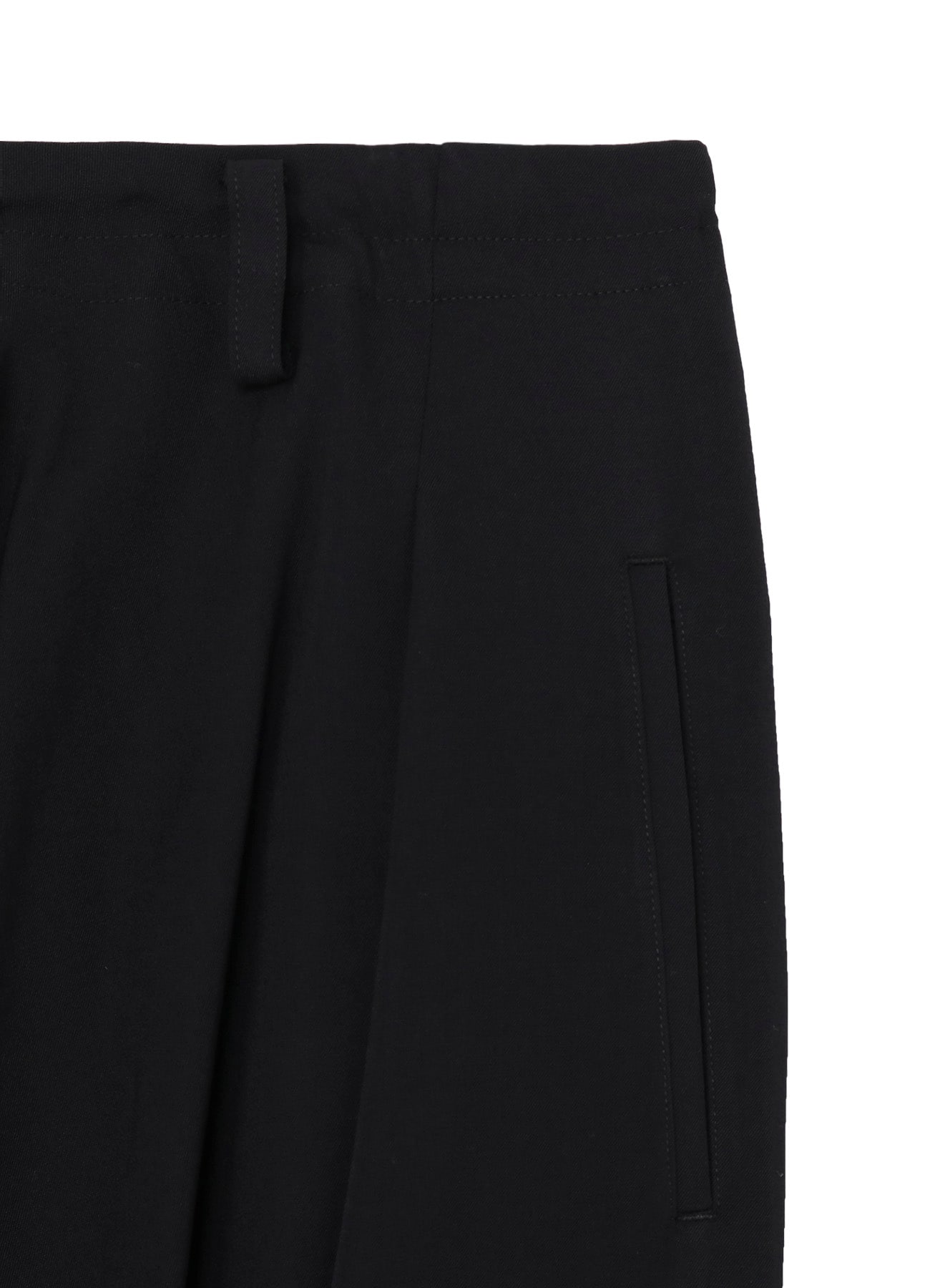 WOOL GABARDINE DRAPE PANTS