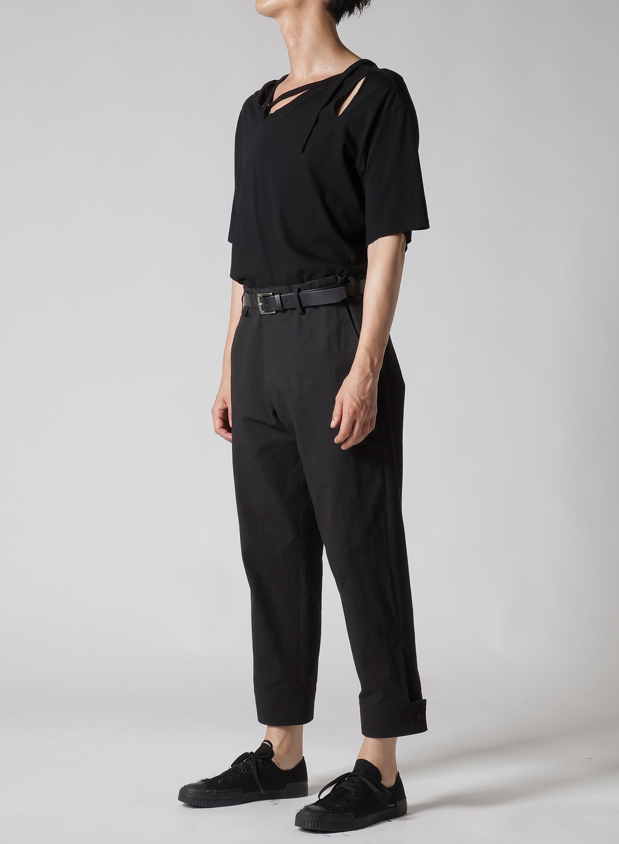 C/ZAZA CLOTH BELTED HEM PANTS