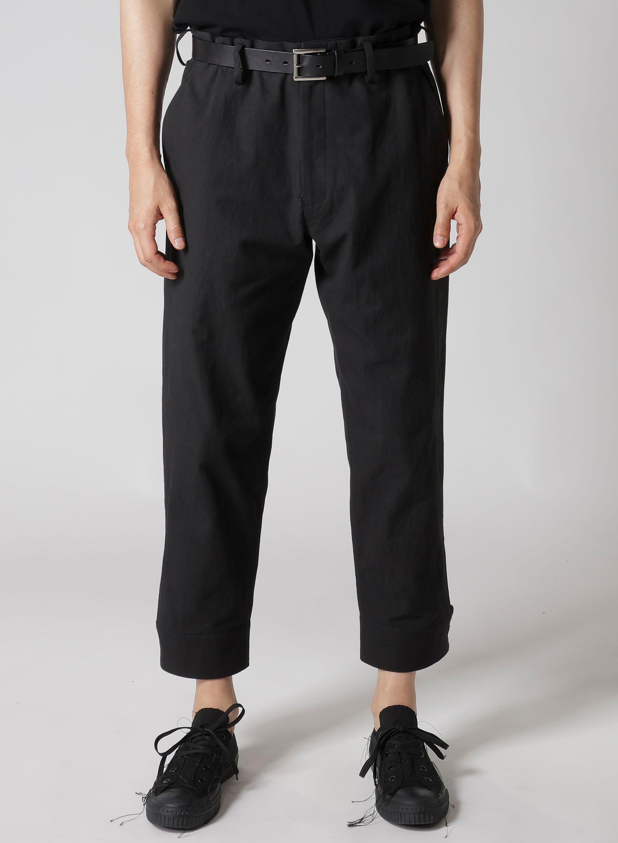 C/ZAZA CLOTH BELTED HEM PANTS