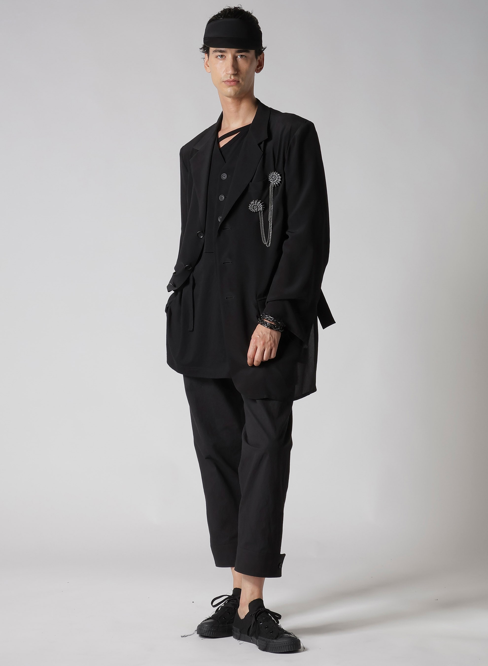 C/ZAZA CLOTH BELTED HEM PANTS