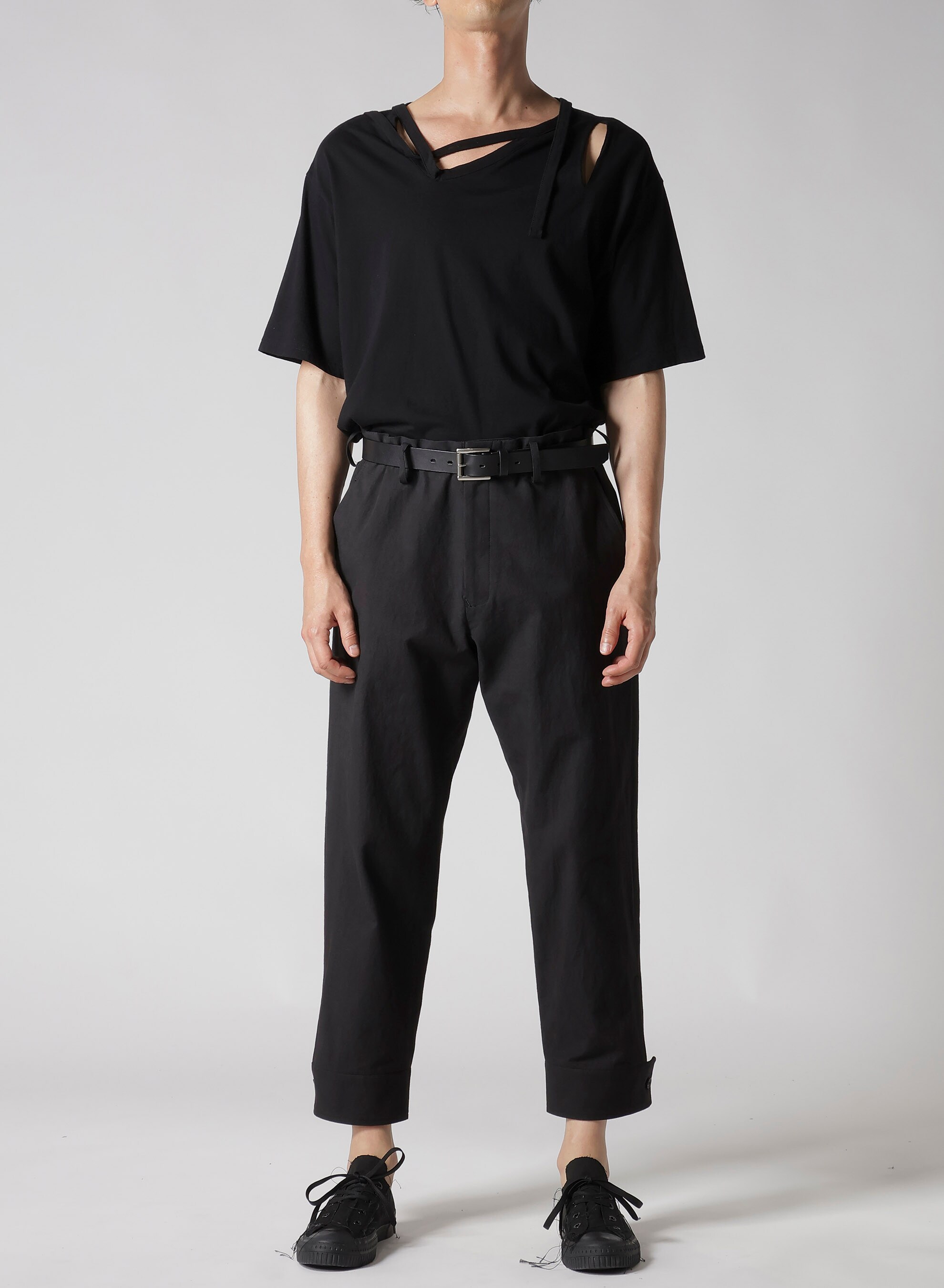 C/ZAZA CLOTH BELTED HEM PANTS