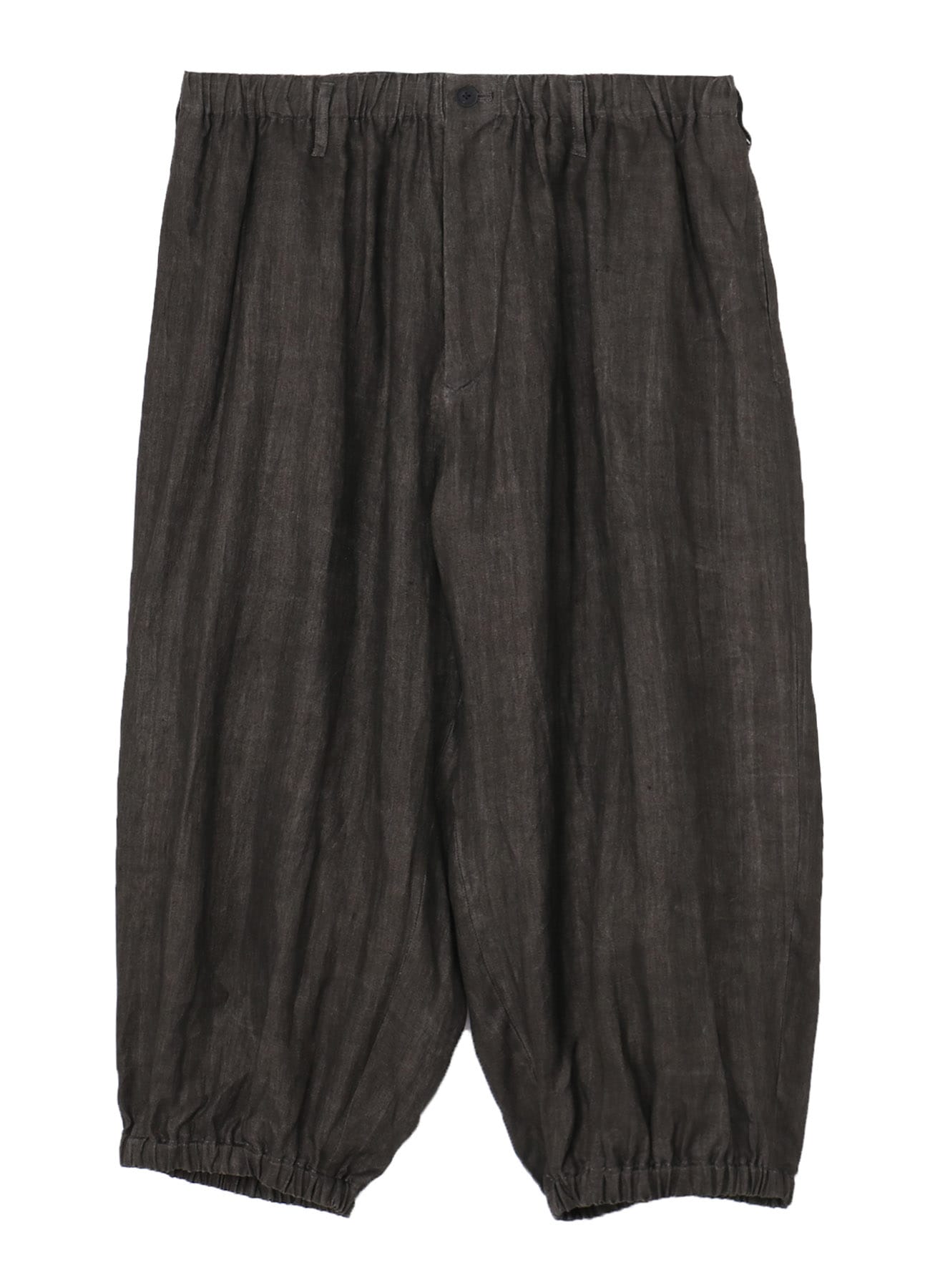 INK DYED TWILL GATHER CROPPED PANTS