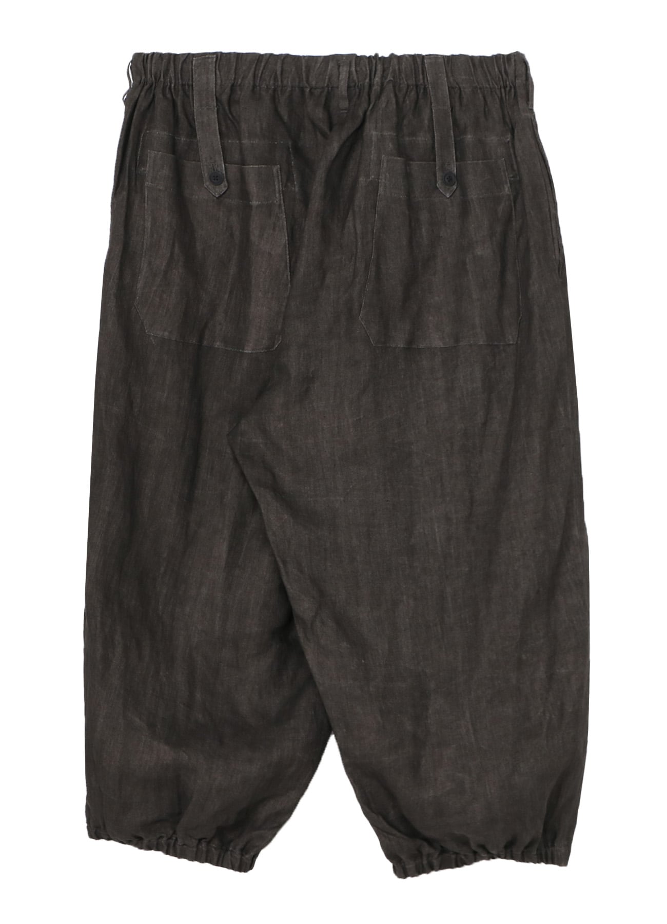 INK DYED TWILL GATHER CROPPED PANTS