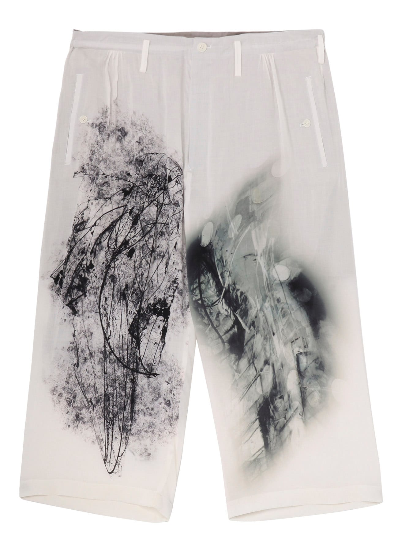 GATHER DETAIL PRINT PANTS