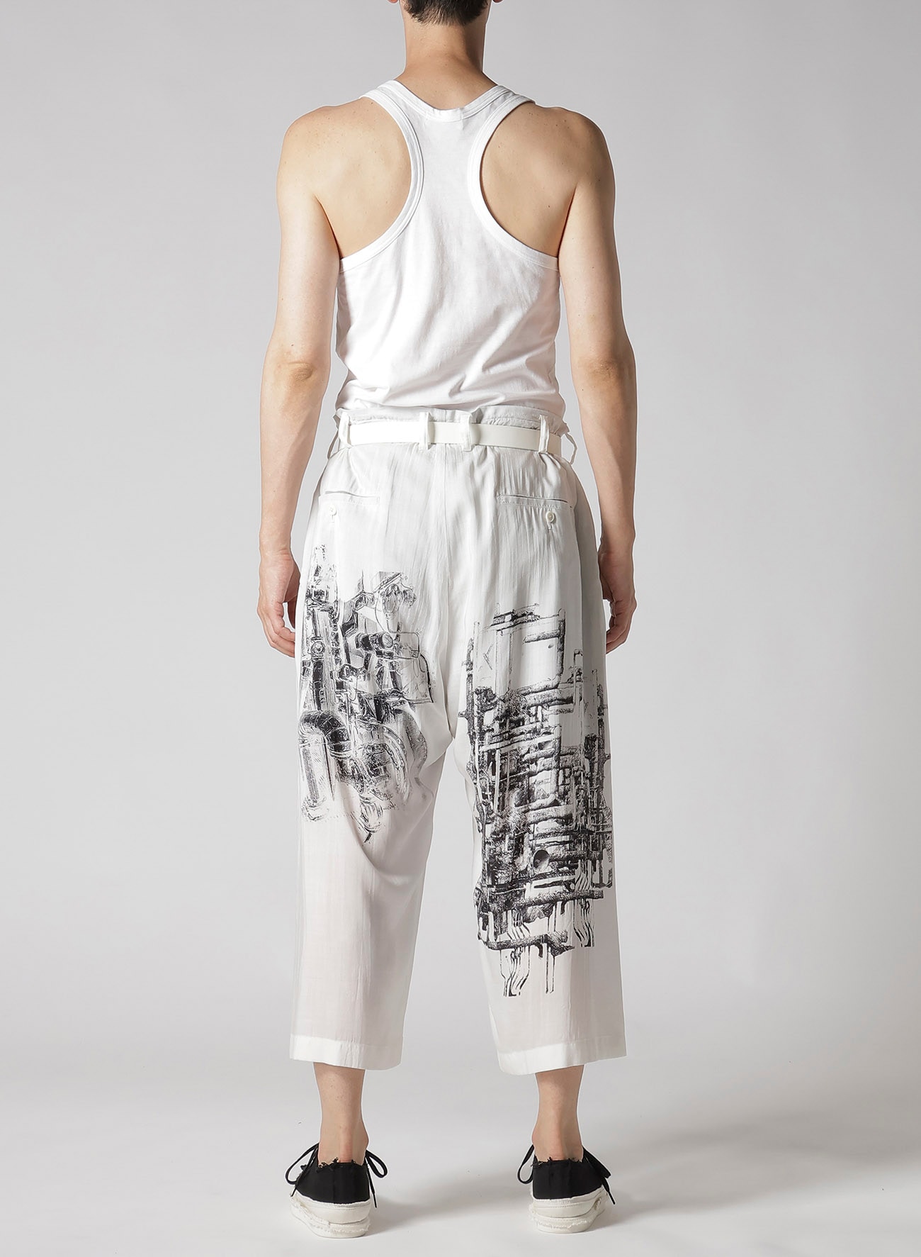 GATHER DETAIL PRINT PANTS