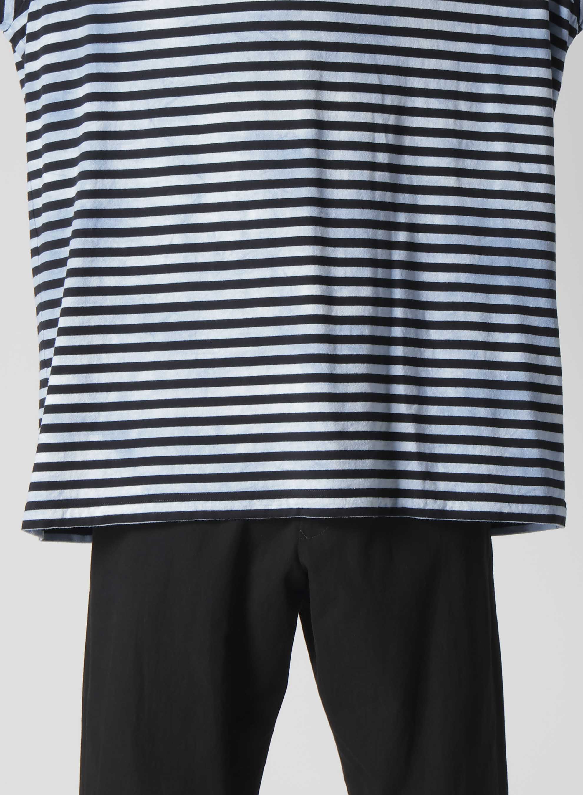40/2 JERSEY BORDER UNEVEN  ROUND NECK T