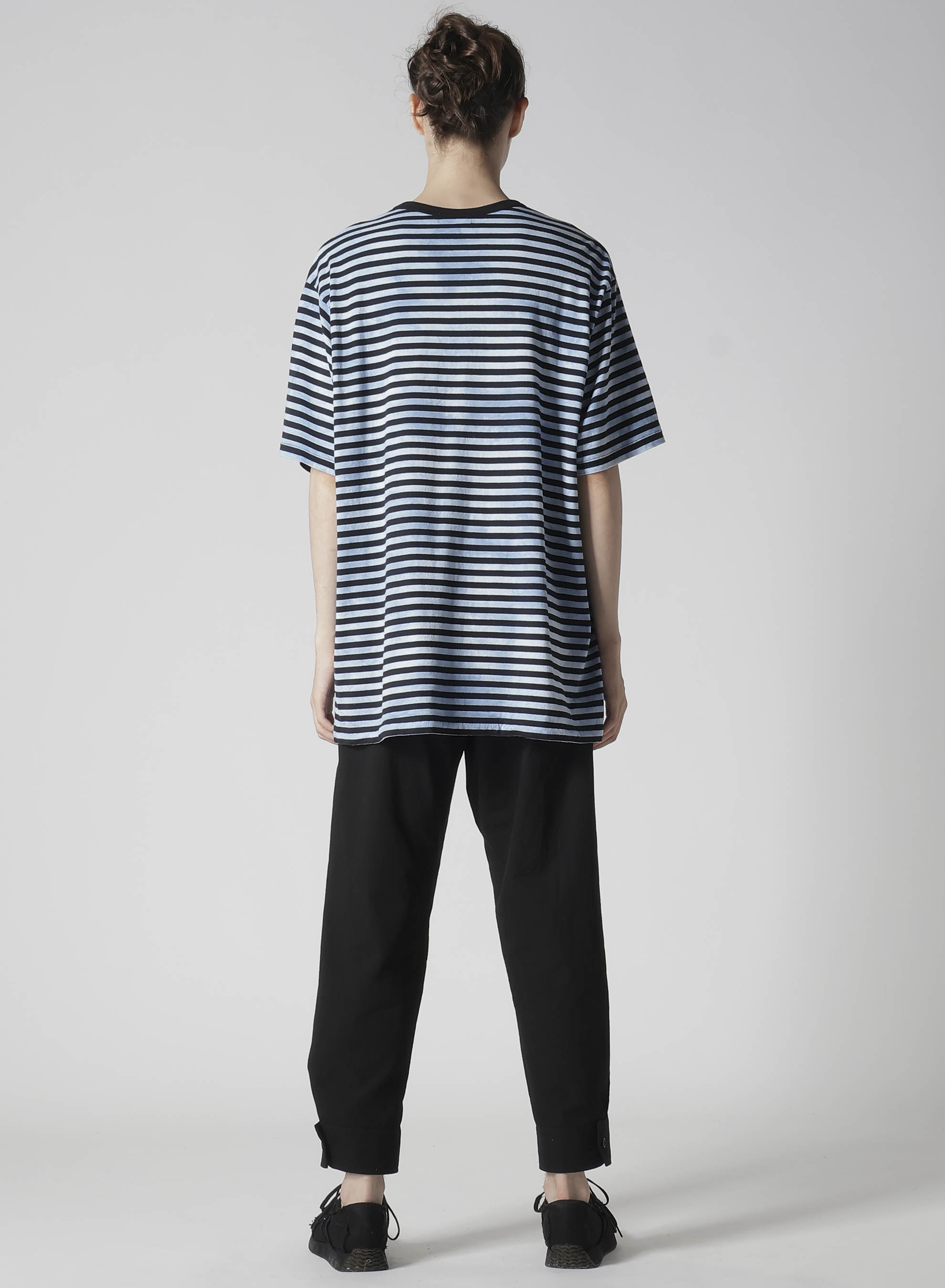 40/2 JERSEY BORDER UNEVEN  ROUND NECK T