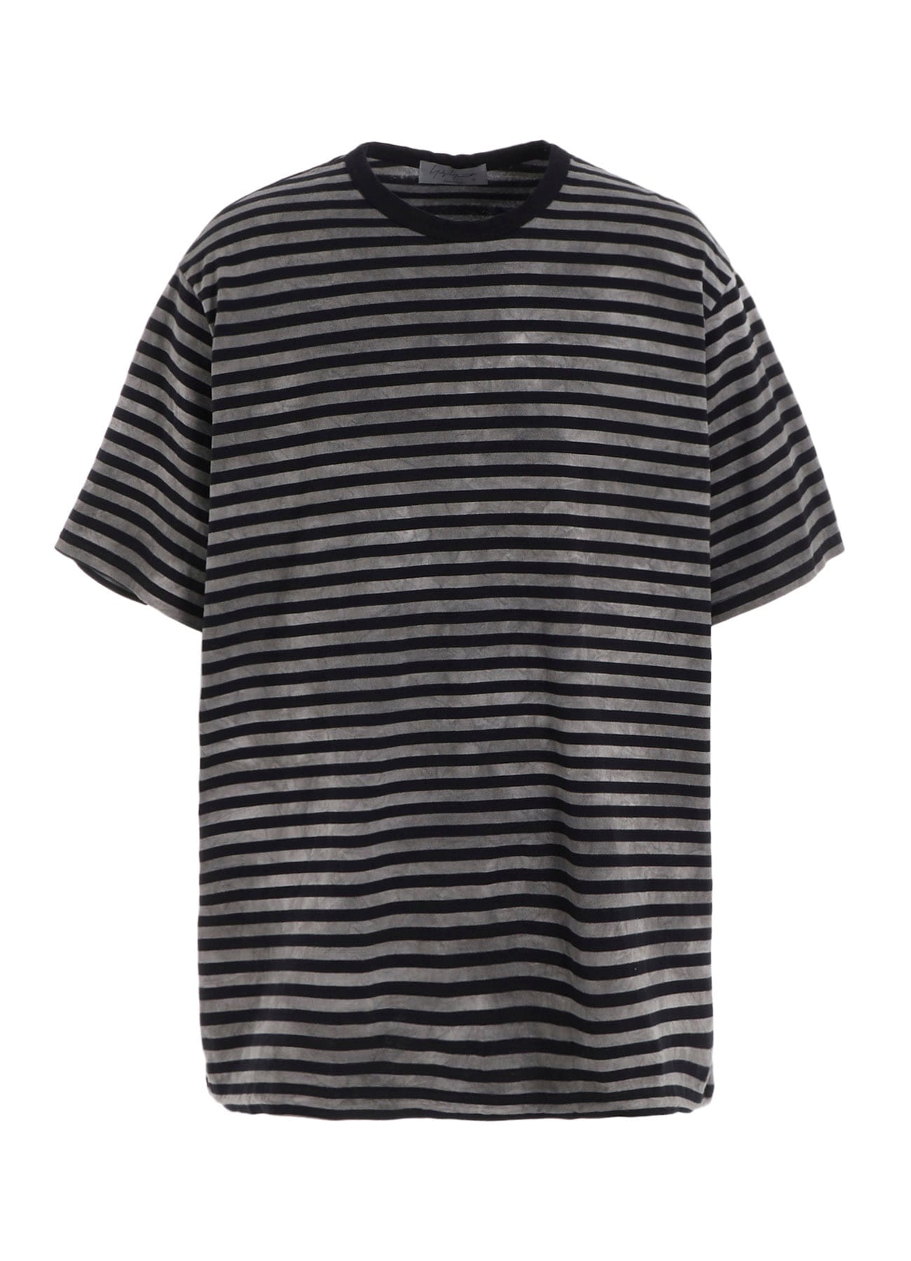 40/2 JERSEY BORDER UNEVEN  ROUND NECK T