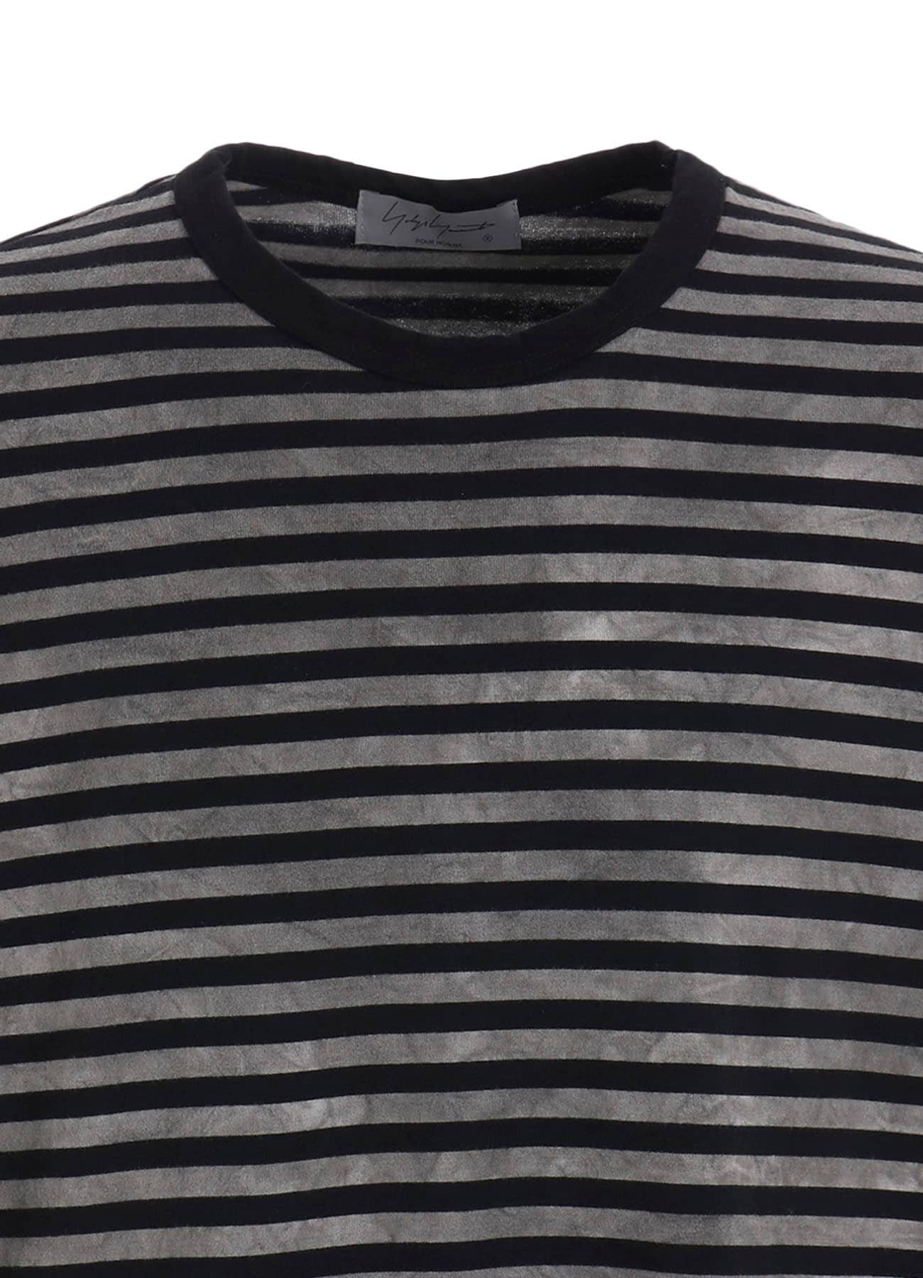 40/2 JERSEY BORDER UNEVEN  ROUND NECK T