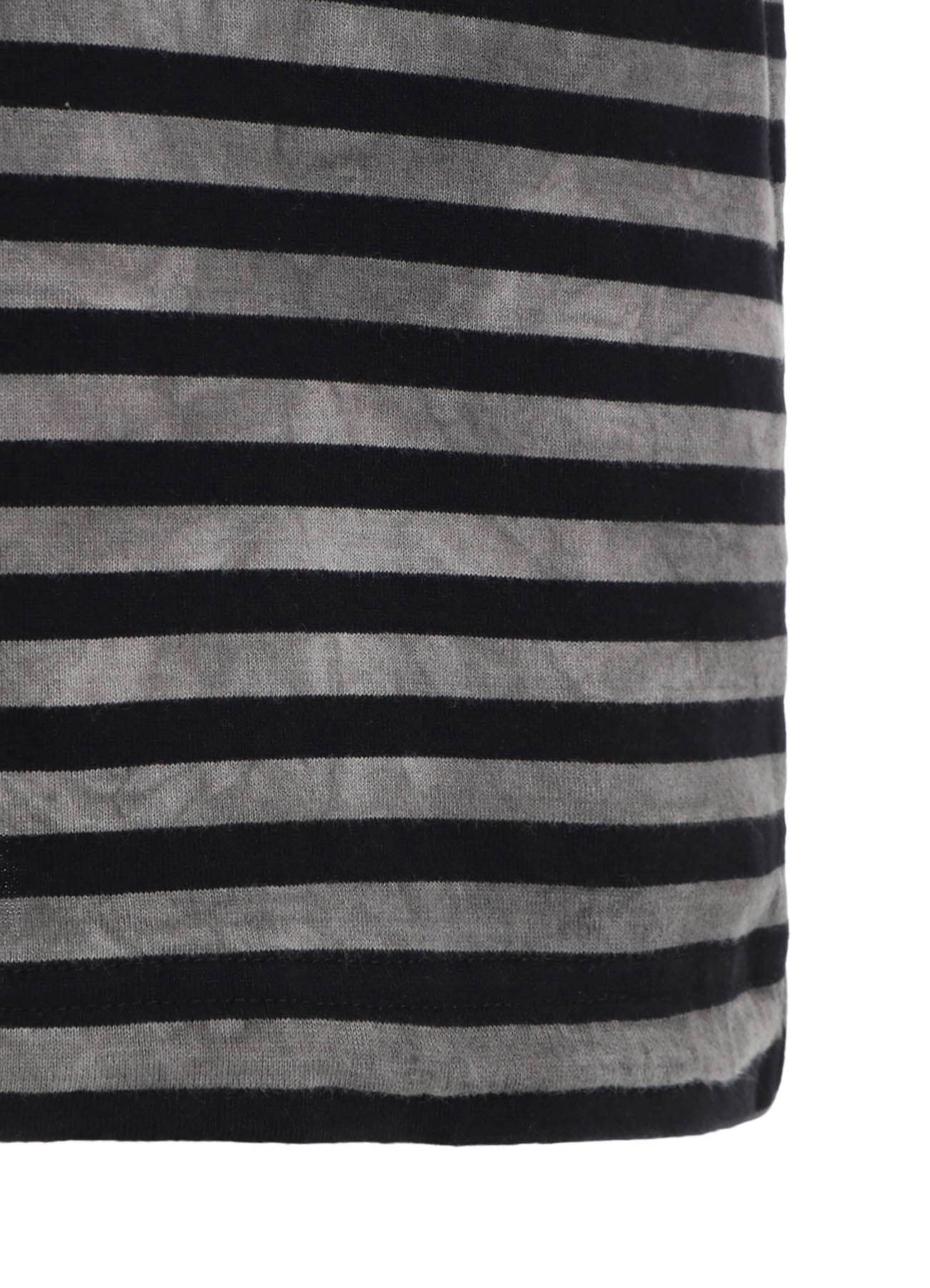 40/2 JERSEY BORDER UNEVEN  ROUND NECK T