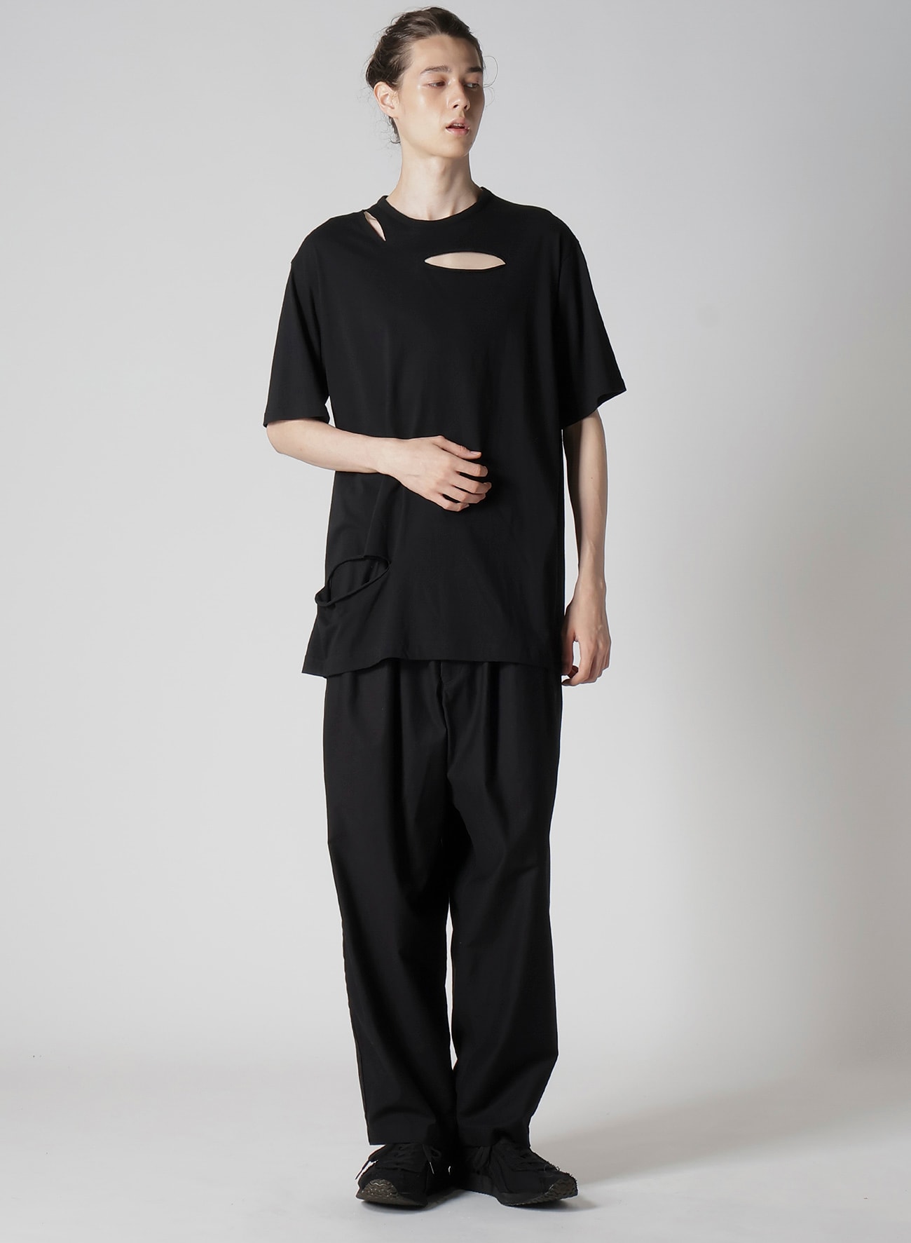 COMBED SINGLE JERSEY SLIT DETAIL S SLEEVE T