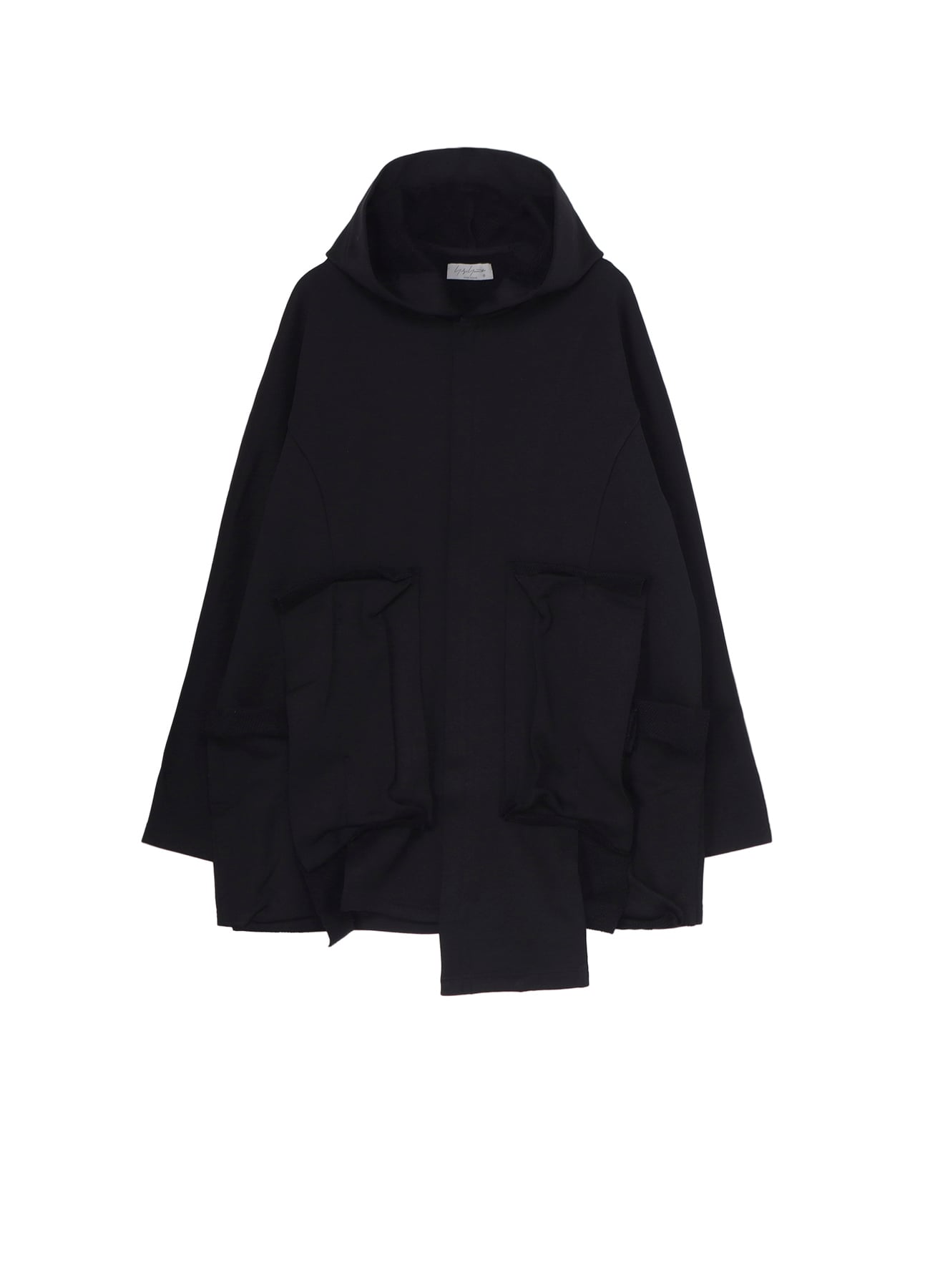 COTTON SMITH POCKET DETAIL UNBALANCED HOODIE