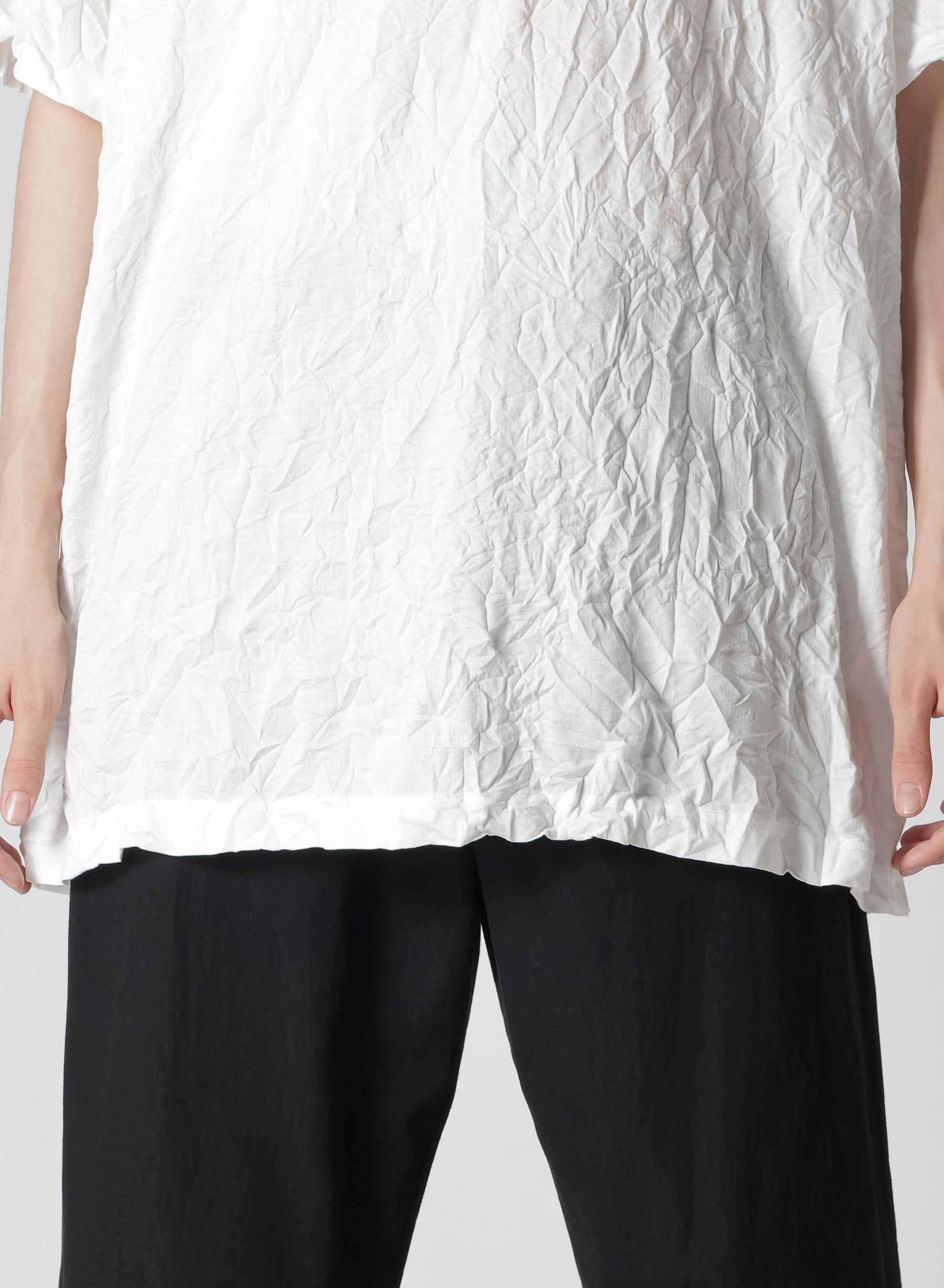 WRINKLED STRIPE JQ ROUND NECK T