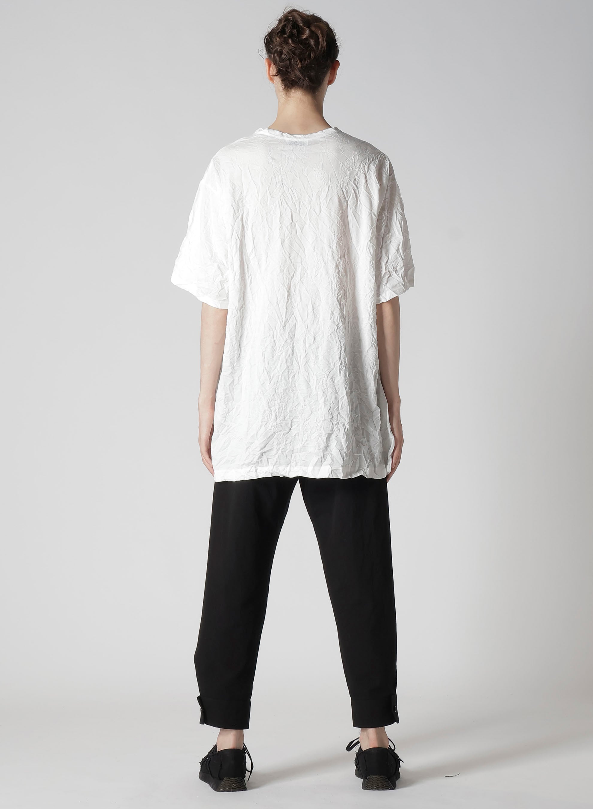 WRINKLED STRIPE JQ ROUND NECK T