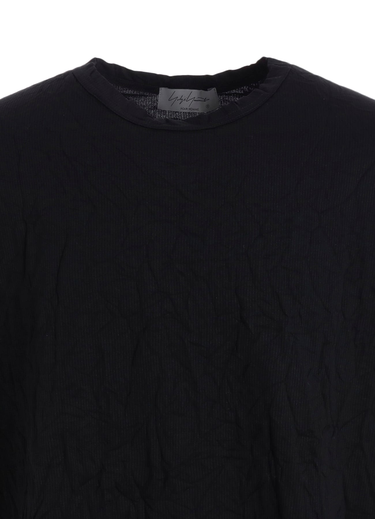 WRINKLED STRIPE JQ ROUND NECK T