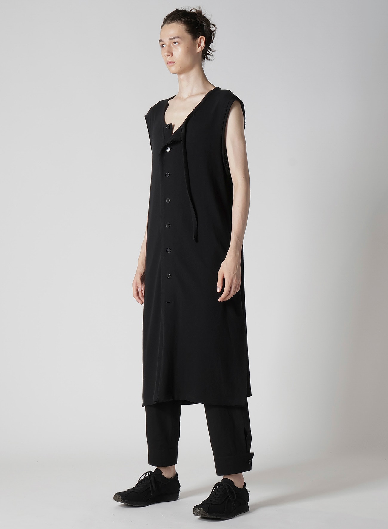 【1/11 10:00 Release】10/-BD GAUZE SINGLE JERSEY SLEEVELESS LONG CARDIGAN