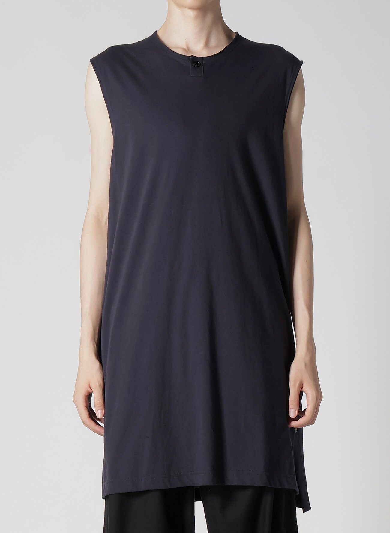 COMBED SINGLE JERSEY SINGLE BUTTON TANK TOP
