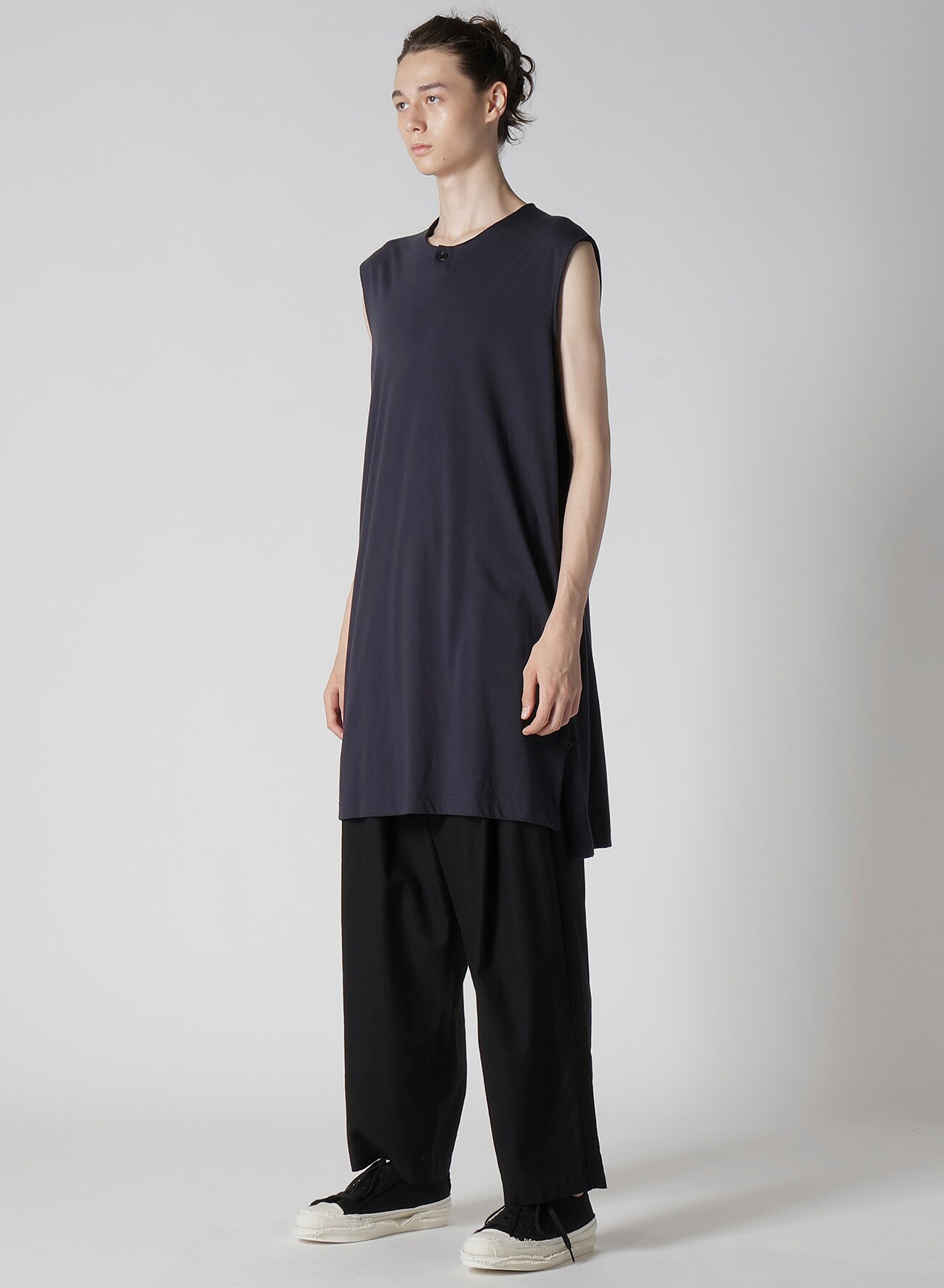 COMBED SINGLE JERSEY SINGLE BUTTON TANK TOP
