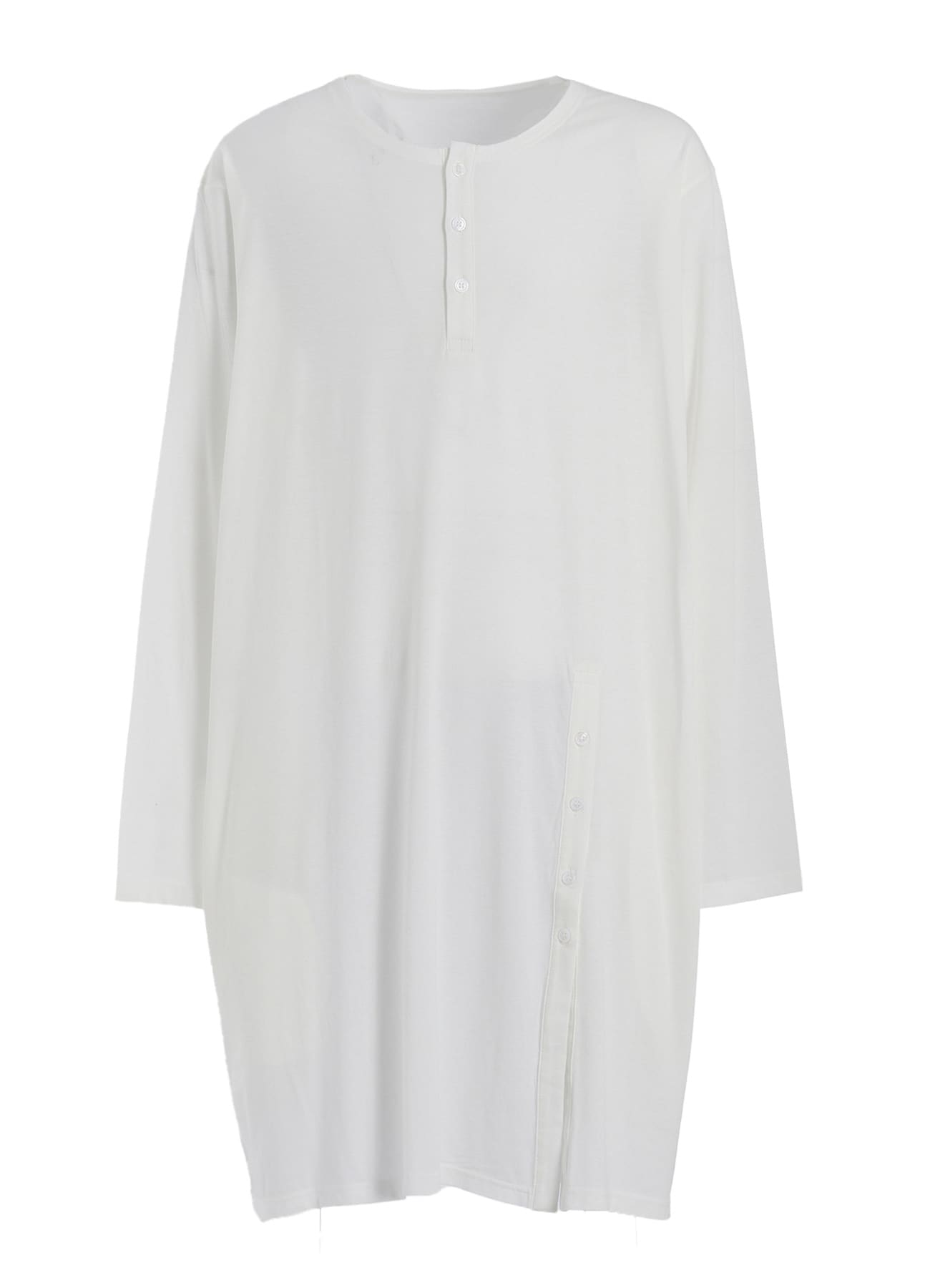 COTTON MODAL JERSEY HENRY NECK LS T