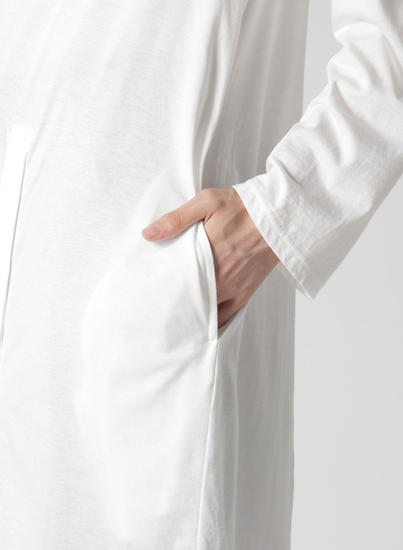 COTTON MODAL JERSEY HENRY NECK LS T