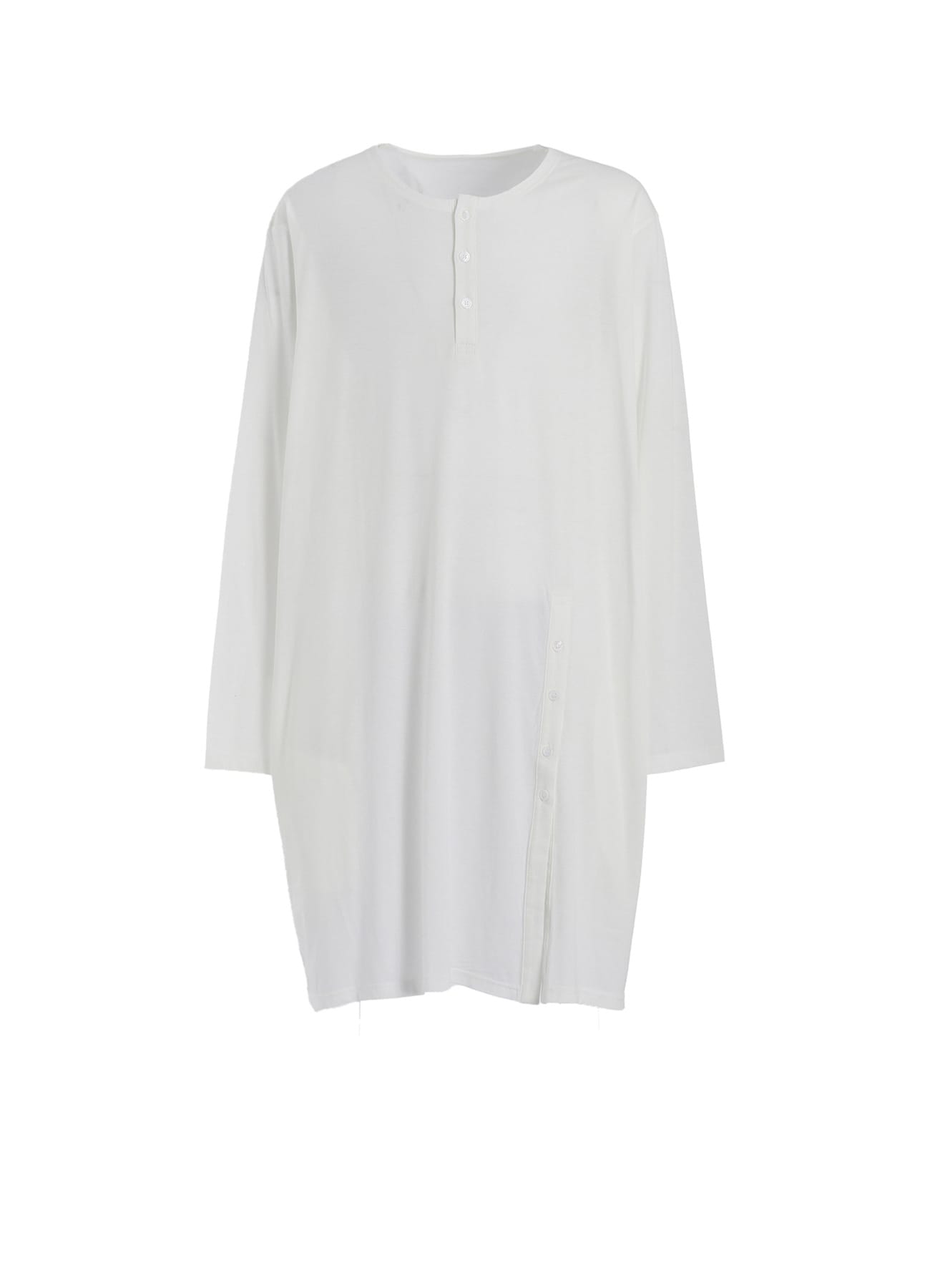 COTTON MODAL JERSEY HENRY NECK LS T