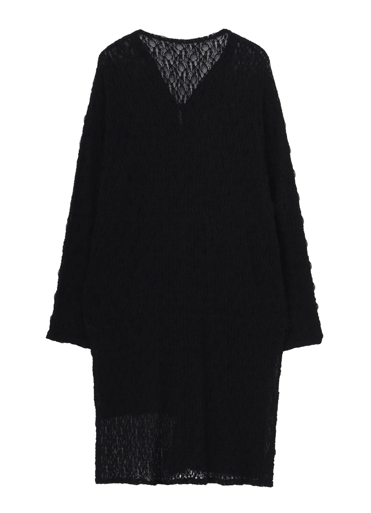 WRINKLE FLOWER SHIRRING UNBALANCED HEM CARDIGAN