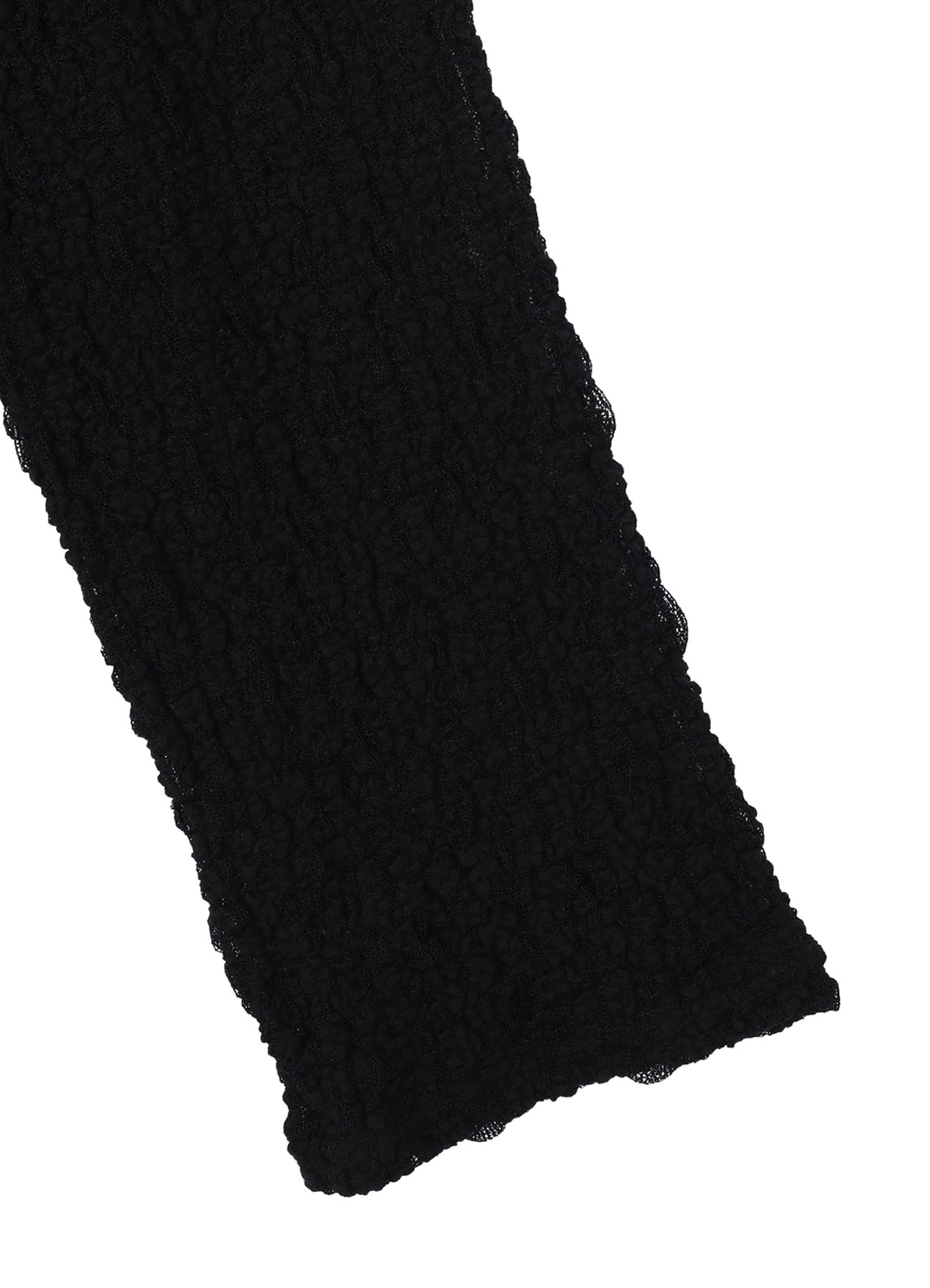 WRINKLE FLOWER SHIRRING UNBALANCED HEM CARDIGAN