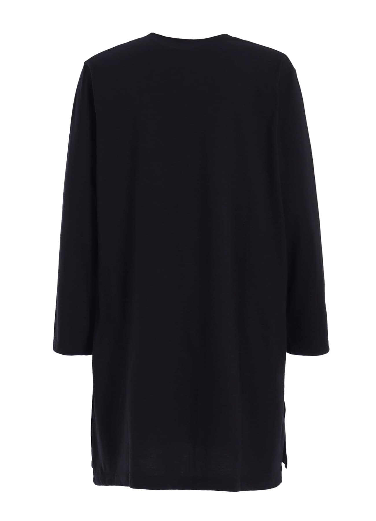 COMBED SINGLE JERSEY SINGLE BUTTON HENRY NECK LS T