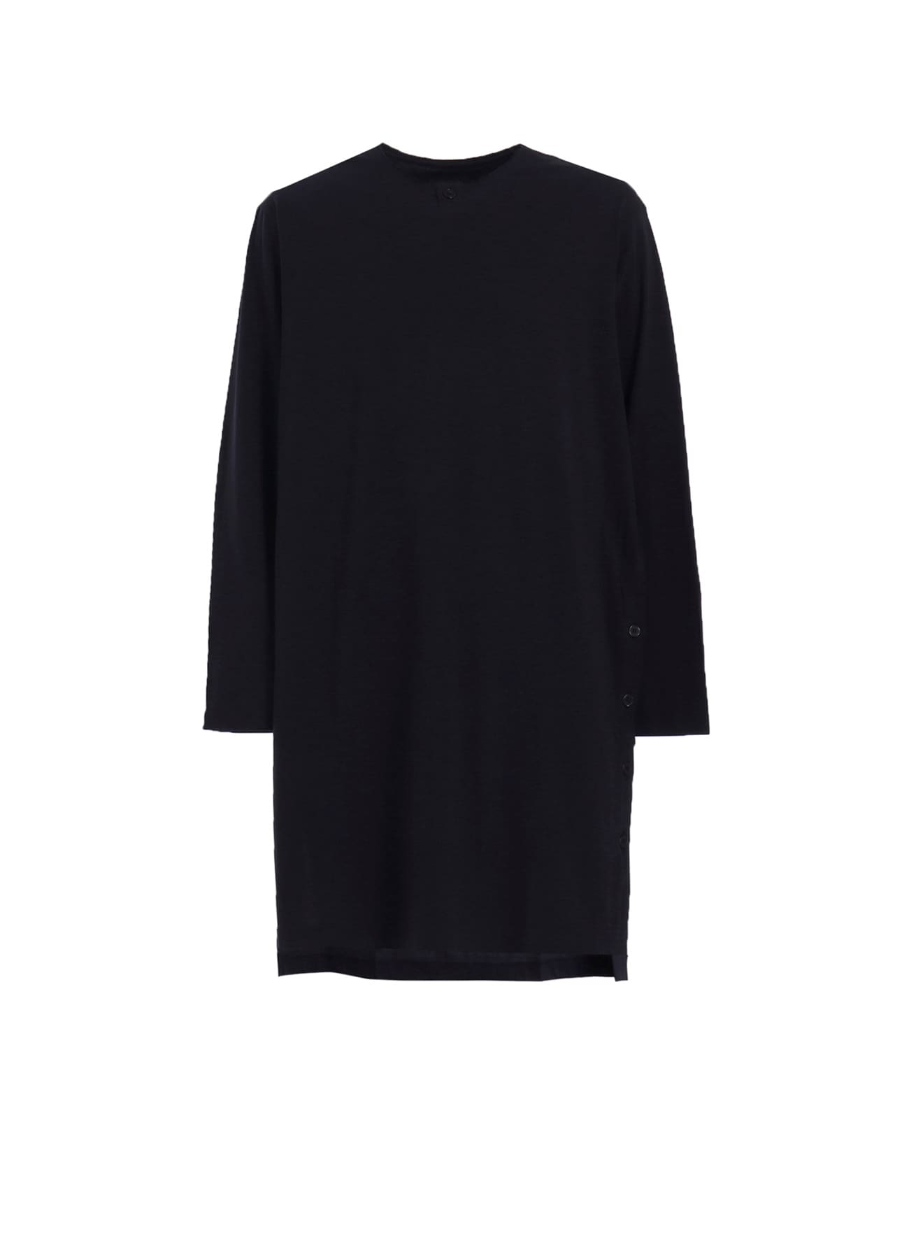 COMBED SINGLE JERSEY SINGLE BUTTON HENRY NECK LS T