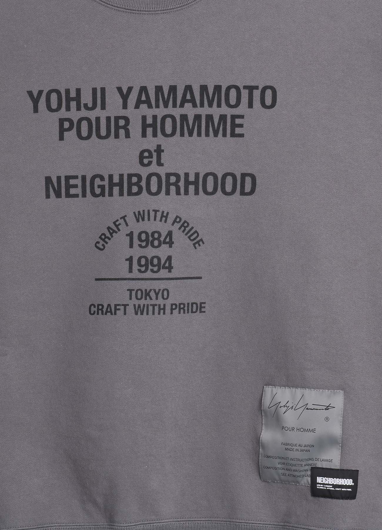 Yohji Yamamoto x NEIGHBORHOOD SWEAT SHIRT LS