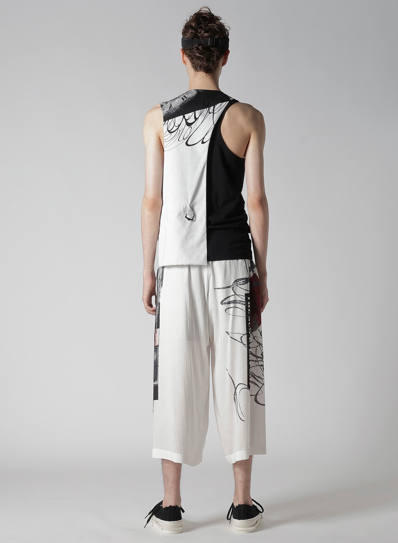 【1/11 10:00 Release】CLOCK PRINT ASYMMETRY VEST