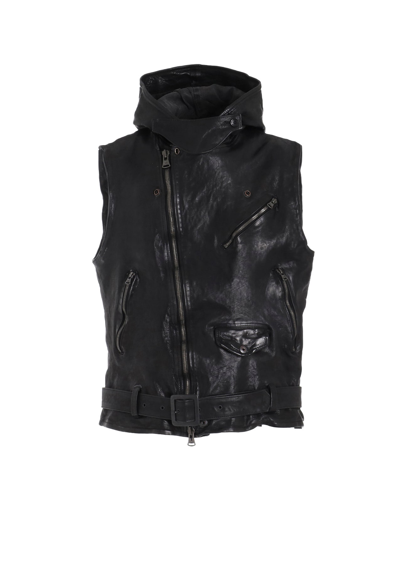 BACKLASH CALF DYED W HOODIE RIDERS VEST