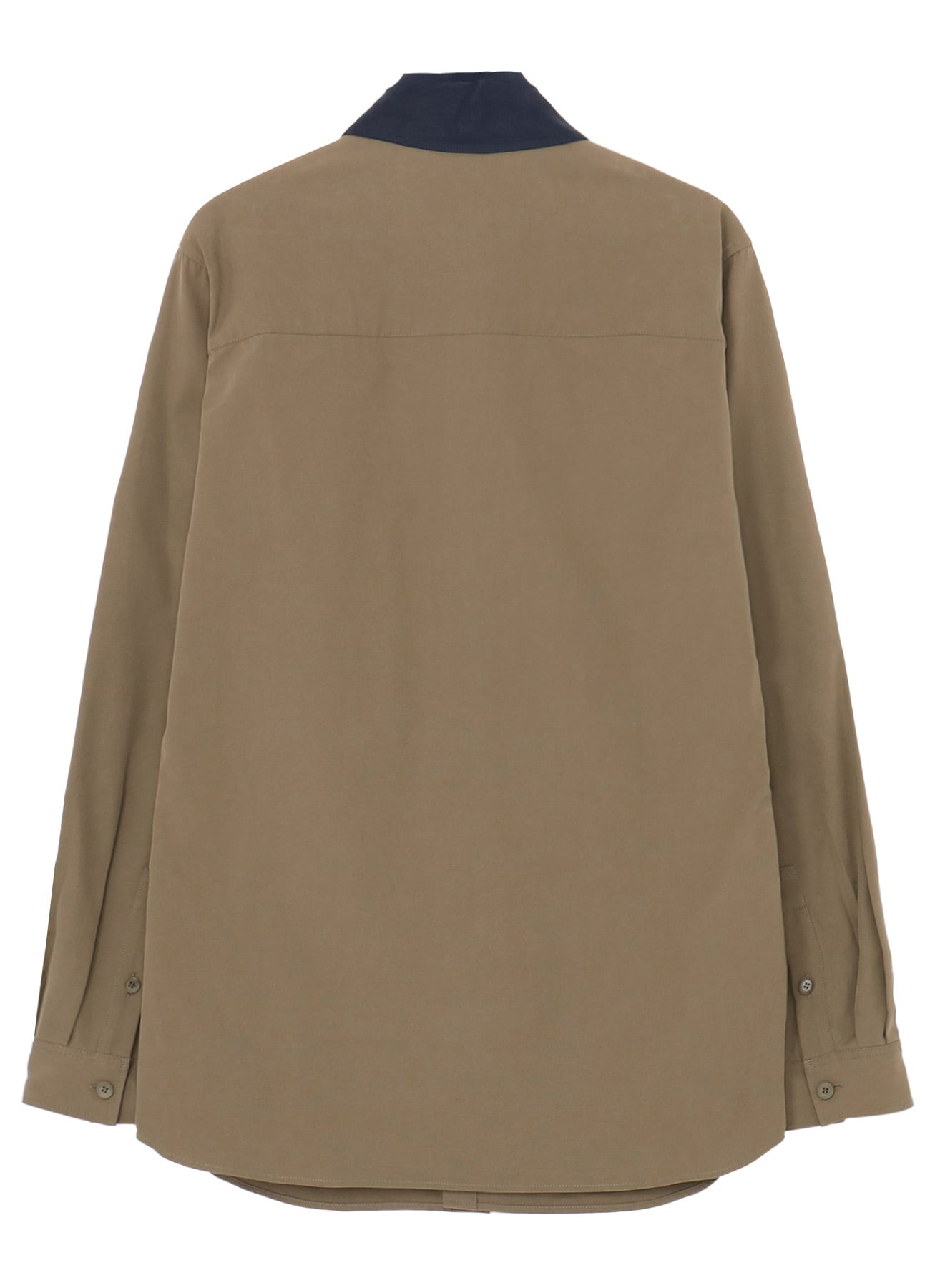 【10/12 10:00 Release】【PIECE UNIQUE/AOYAMA】KHAKI C/LIP RIBBON SPARE COLLAR BLOUSE