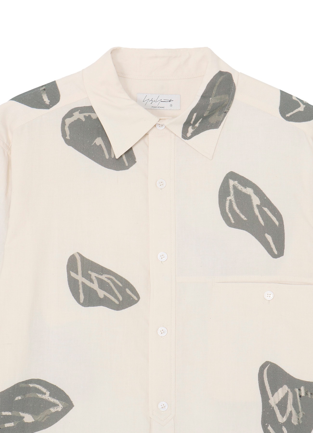 【10/12 10:00 Release】【PIECE UNIQUE/AOYAMA】GRAY MOTIF PRINT BIG BLOUSE