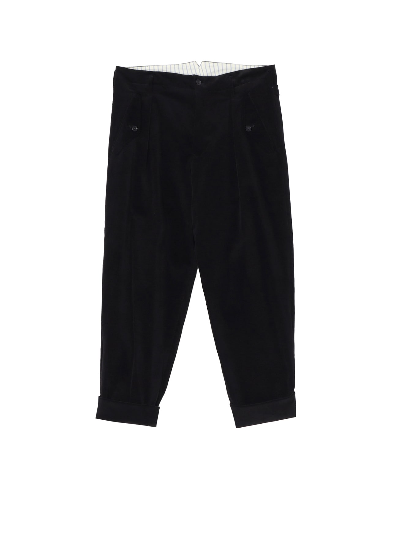 【PIECE UNIQUE/AOYAMA】53C VELVET BACK BELTED PANTS