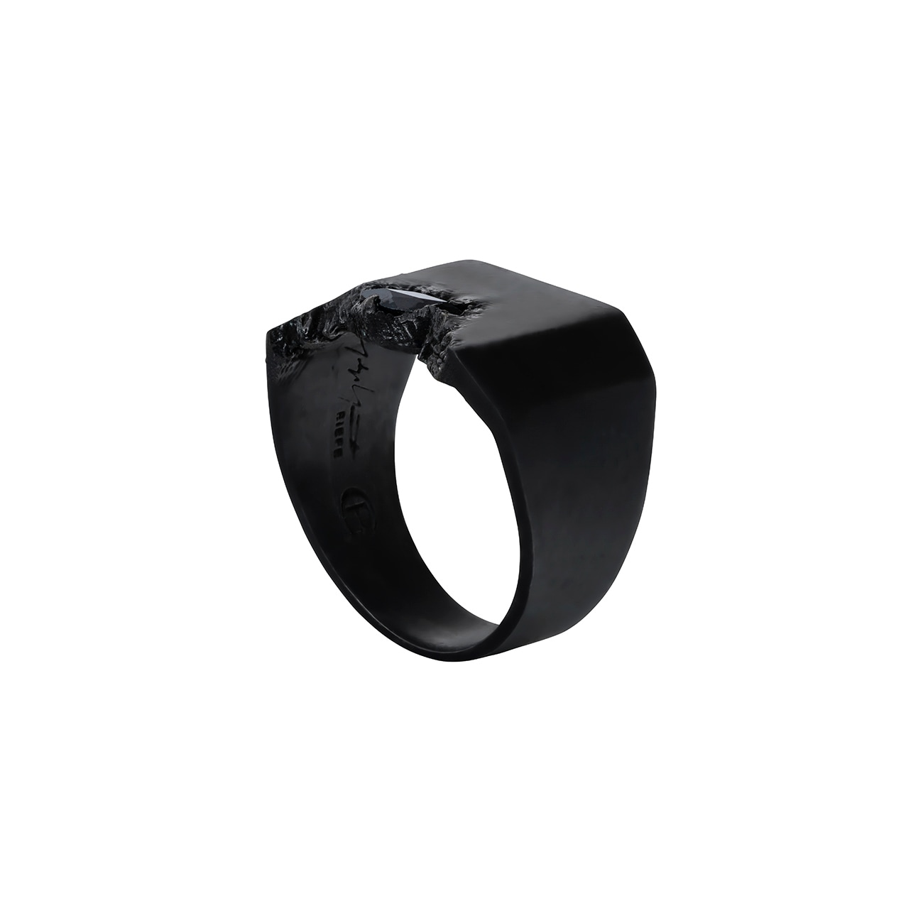 W BRONZE ONYX Orushed Ring BLK