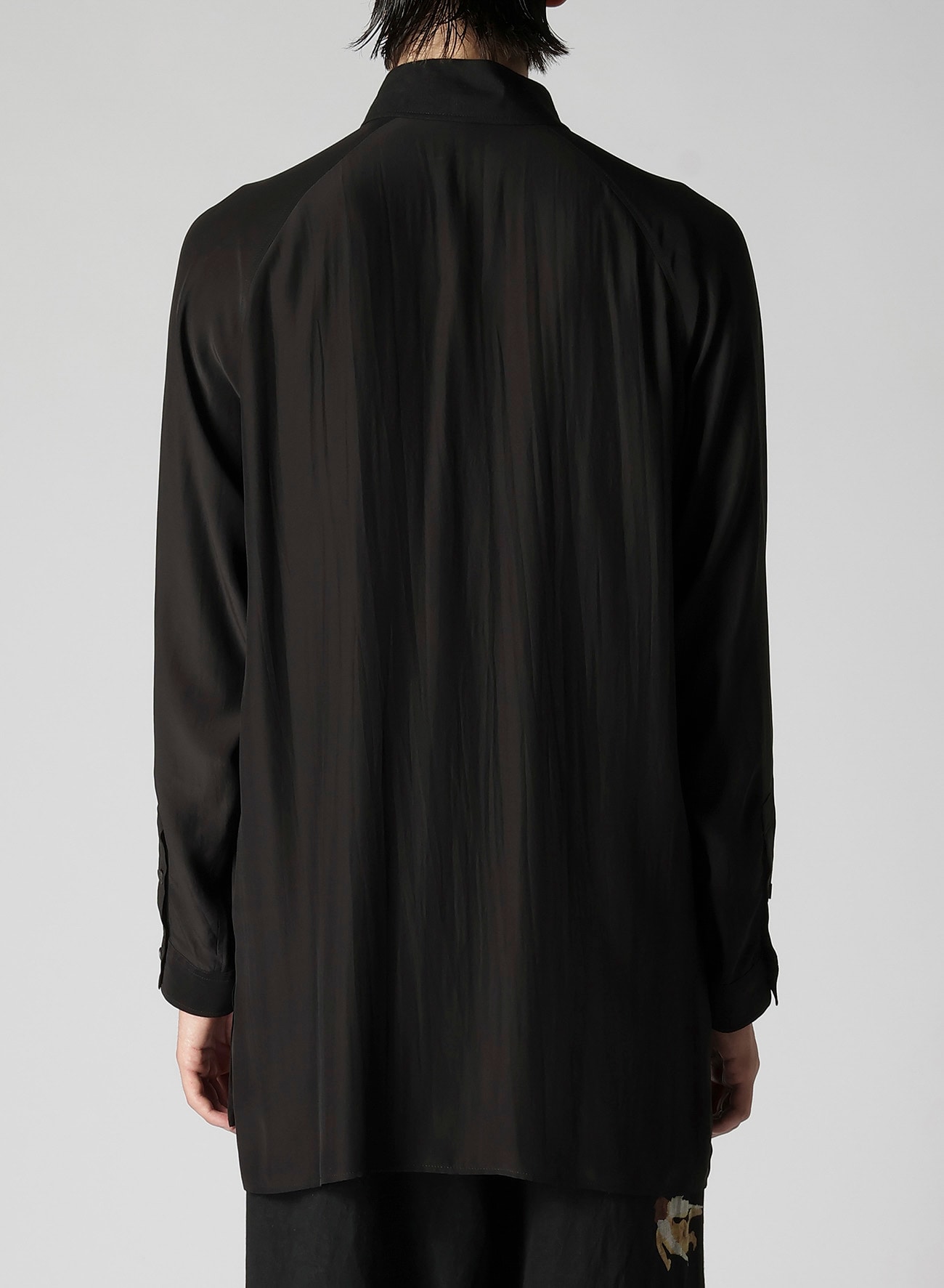 DOG AND ELDERLY PERSON SHIRT(S Black): Yohji Yamamoto POUR HOMME 