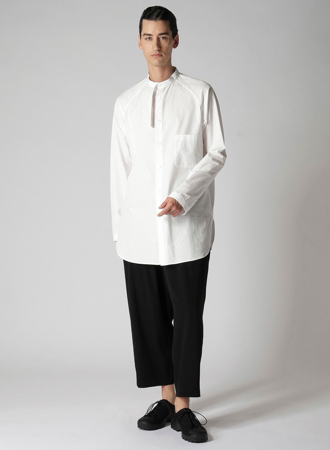 100/2 BROAD J-UNEVEN STAND B-A(S White): Yohji Yamamoto POUR HOMME ...