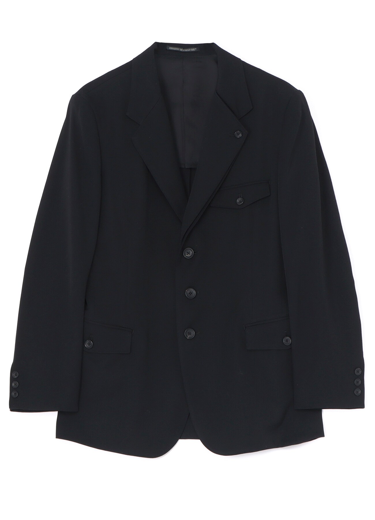 GABARDINE O-LEFT LAPEL DOUBLE JACKET