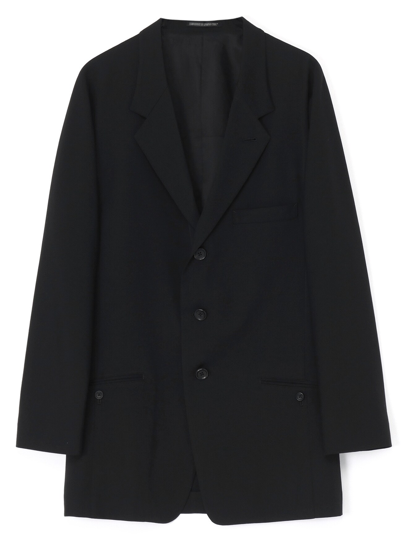 GABARDINE W-RAGLAN SLEEVE JKT(S Black): Yohji Yamamoto POUR HOMME 