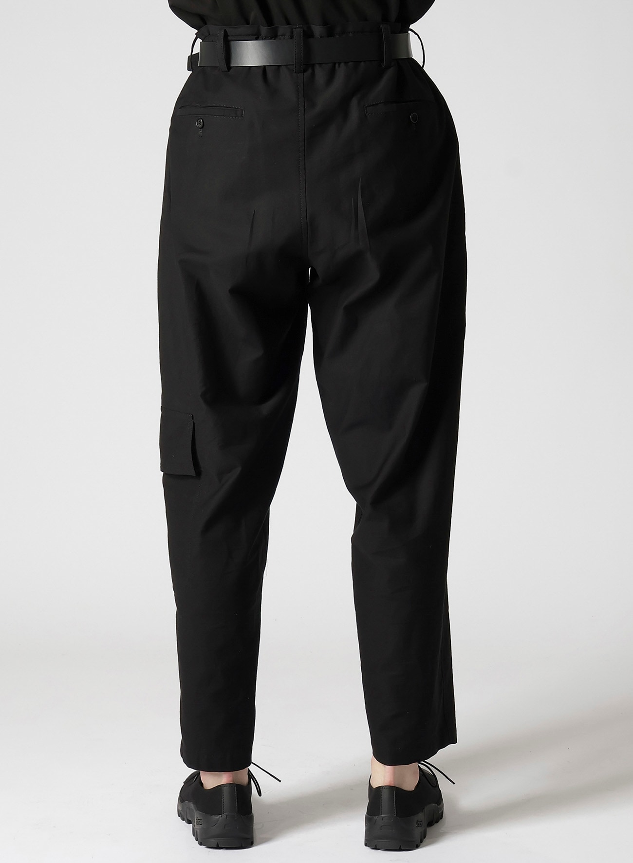 WIDE TWILL G-SIDE TUCK P(S Black): Yohji Yamamoto POUR HOMME｜THE 