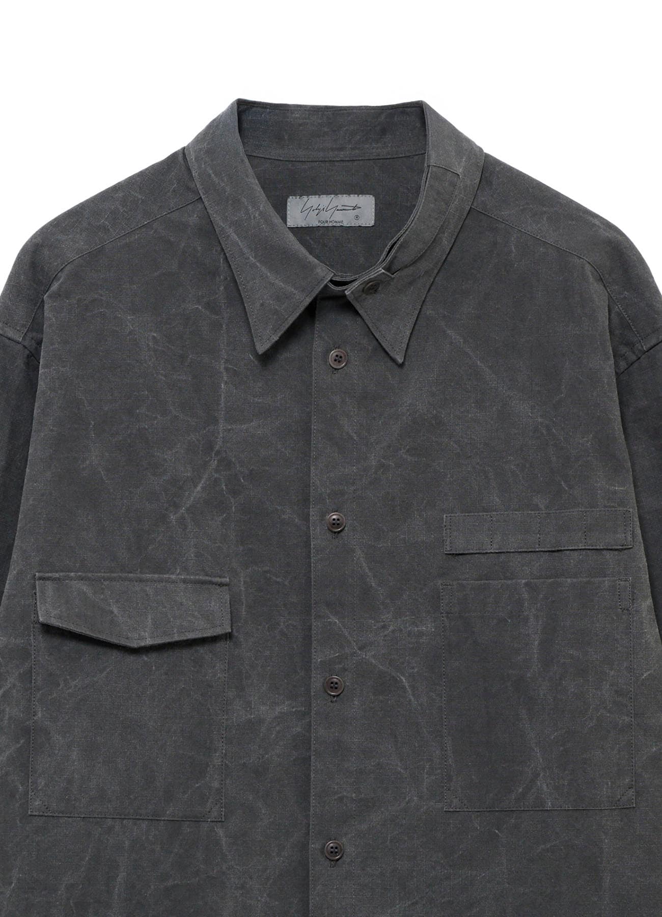 <PIECE UNIQUE>C/PIP PIGMENT  PANEL COLLAR BELT BLOUSE