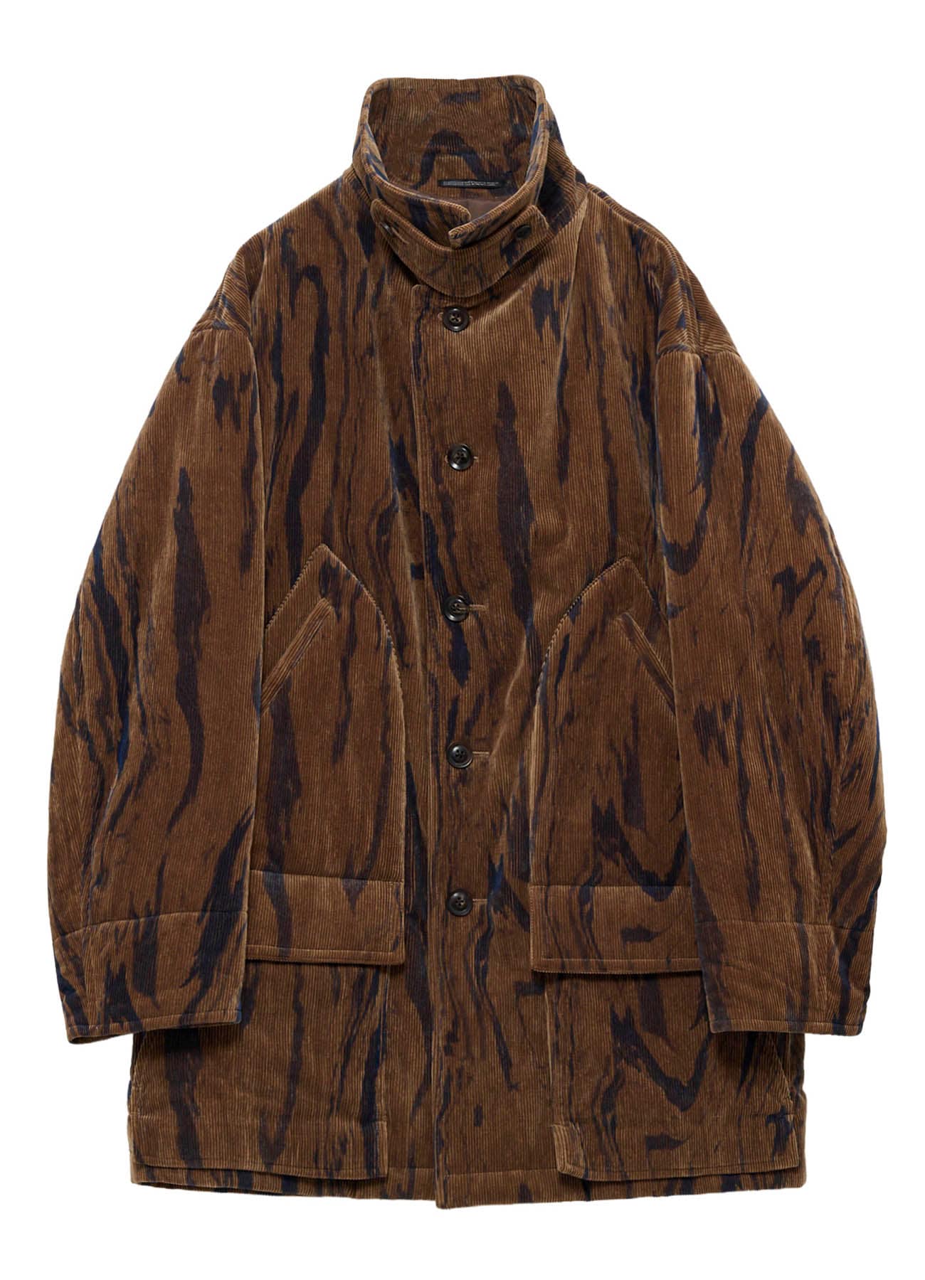 PIECE UNIQUE>C/RY CORDUROY INK MARBLING DYED PADDED COAT(M Beige