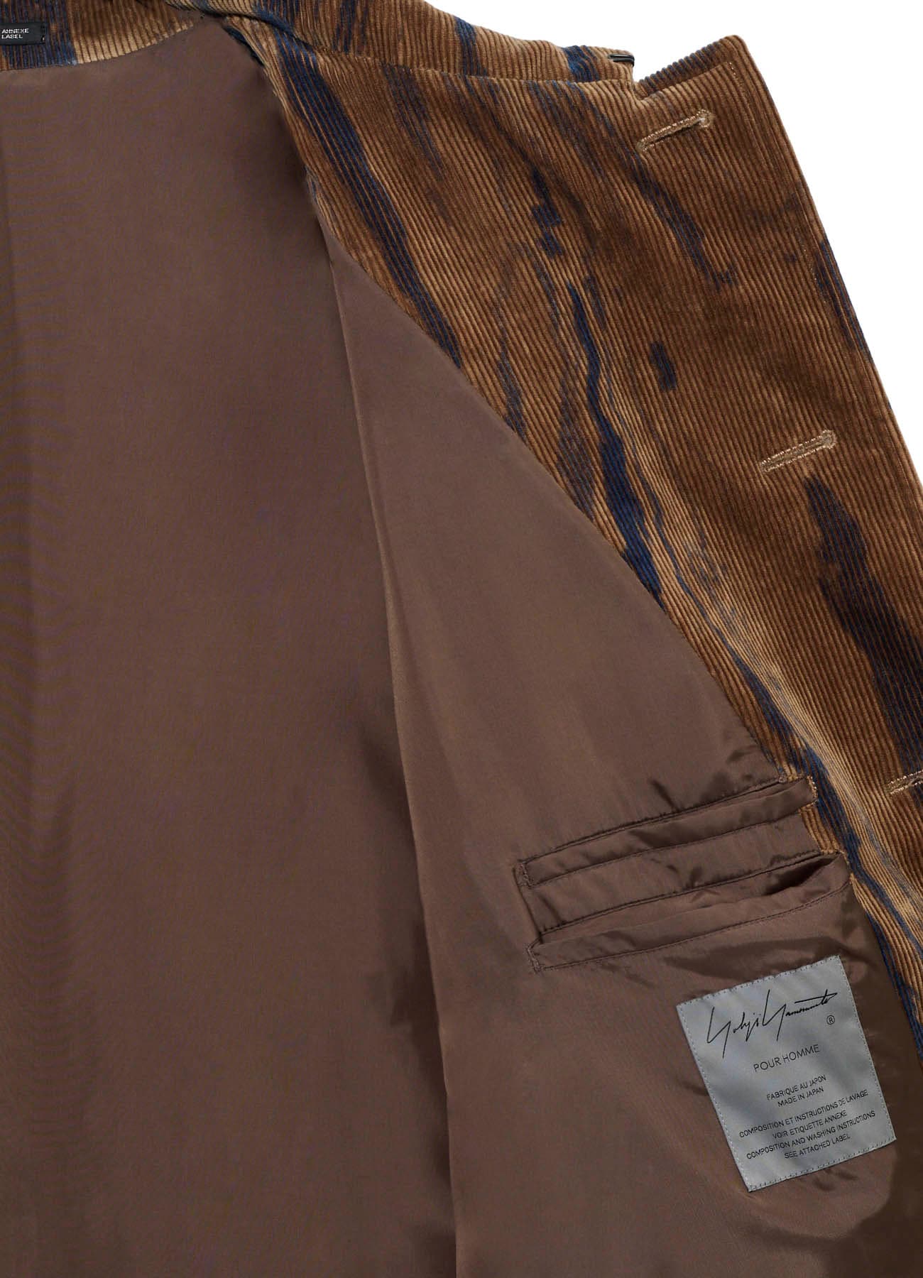 <PIECE UNIQUE>C/RY CORDUROY INK MARBLING DYED PADDED COAT
