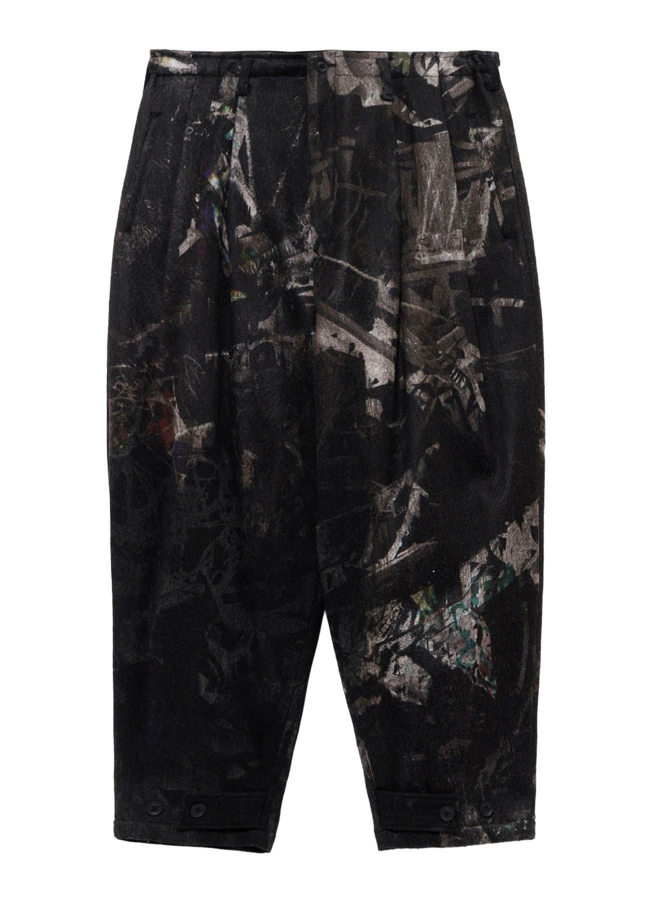 <PIECE UNIQUE>G HERRINGBONE PRINT PANTS