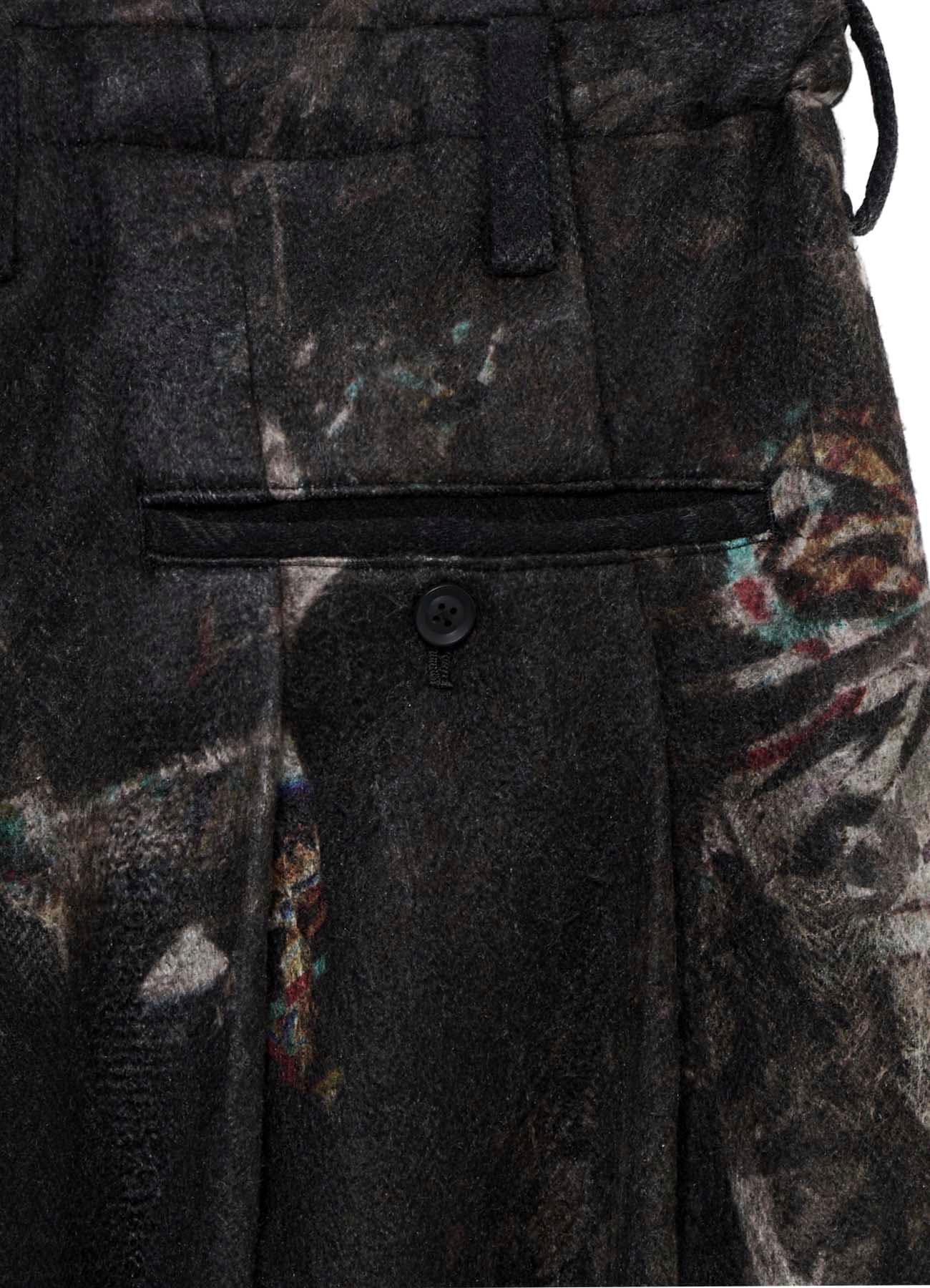 <PIECE UNIQUE>G HERRINGBONE PRINT PANTS